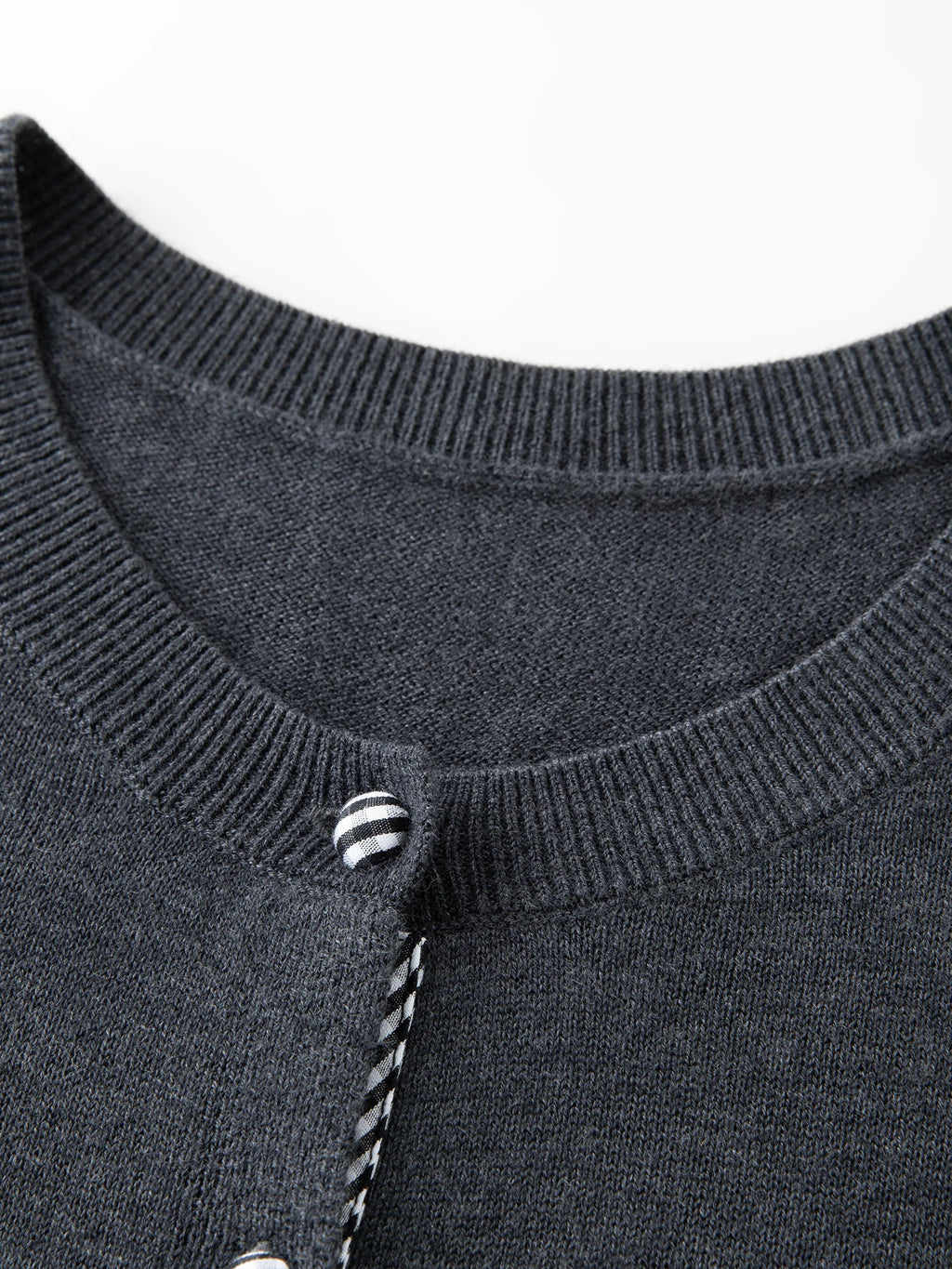 FSLE Genius Girl Round Neck Knit Cardigan for Women 2025 Autumn New Pleated Check Pattern Patchwork Top Sweaters