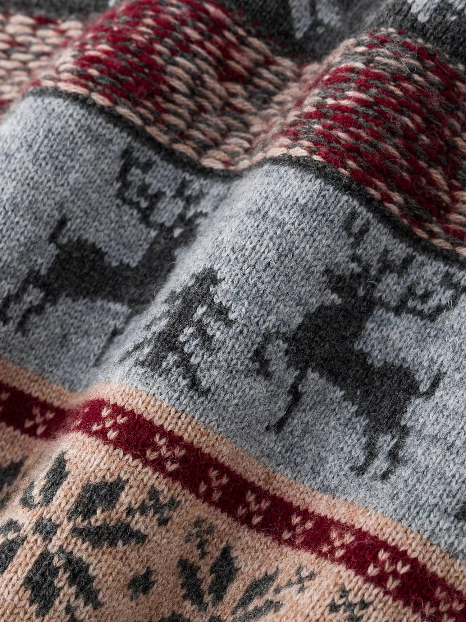 Christmas Sweater Women's Fair Isle Pattern Long Sleeve Knit Cardigan 2025 Winter Wool Blend Sweater Cozy Chic Casual