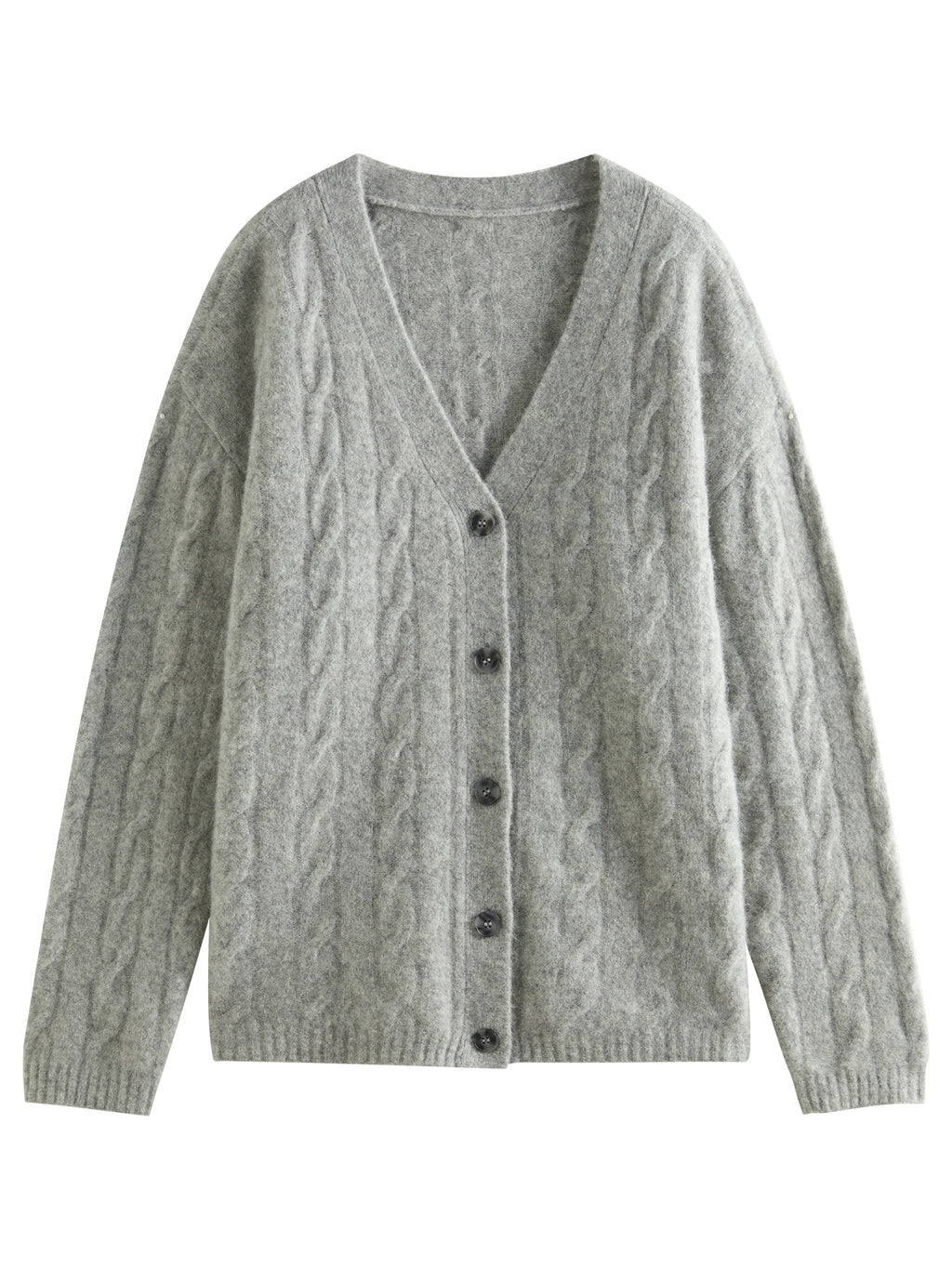 FSLE 44.1% Sheep Wool Elegant Style Knitted V-neck Cardigan 2024 Autumn Winter New Design Lazy Commuter Chic Warm Top 24FS14305