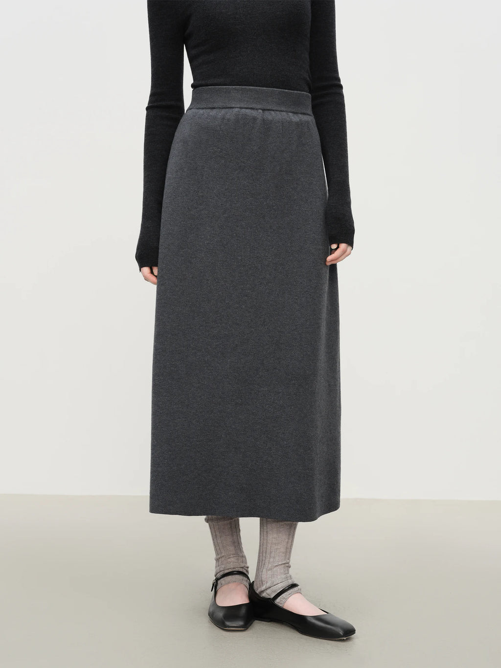 FSLE Women's 2025 Winter Wrap Style Round Neck Long Sleeve Knit Sweater & Skirt Two Piece Set Coordinated Outfit for Fall Winter