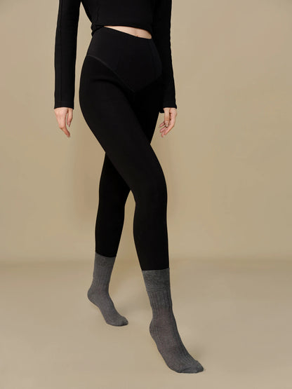 DUSHU Externally Wearable Composite Thickened One-piece Velvet Bottom Pants Winter New Style, Warm and Comfortable Pants