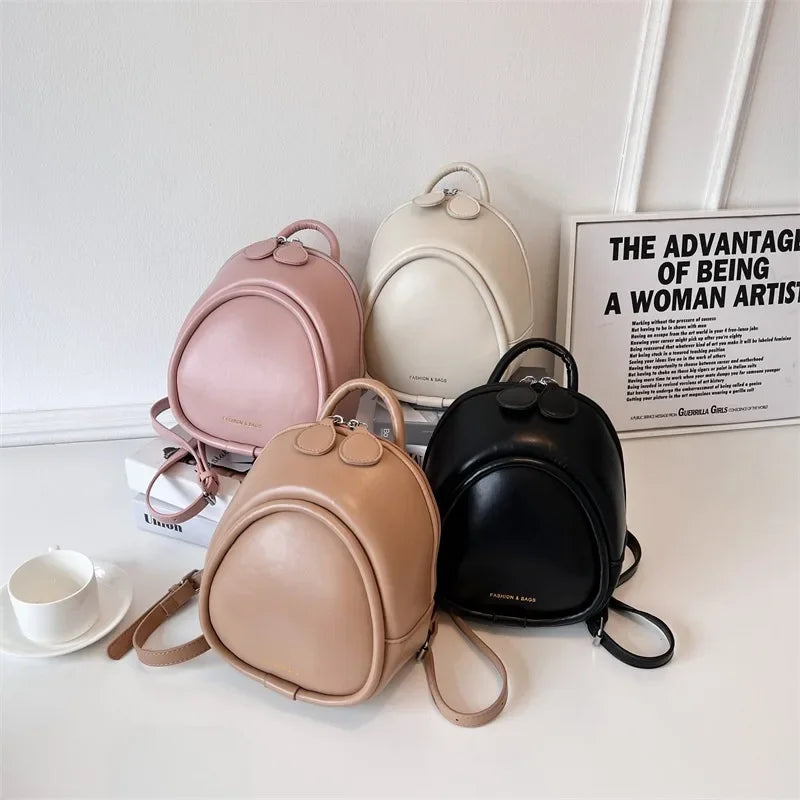 Light Luxury Solid Thread Fashion Pu Backpacks 2024 High Quality Zipper High Capacity Versatile Women's Bag Bolsas Para Mujeres