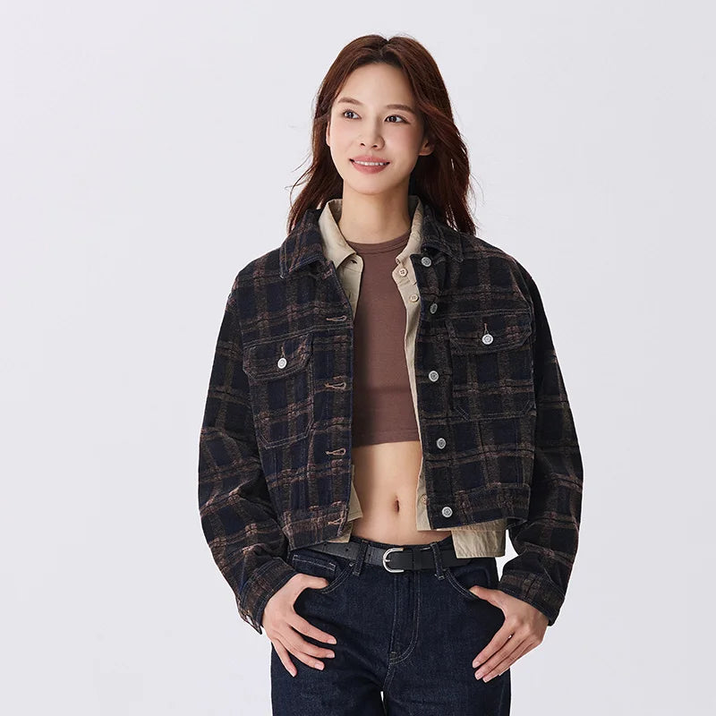 Semir Denim Jacket Women Short Autumn 2024 New Petite Retro Jacket