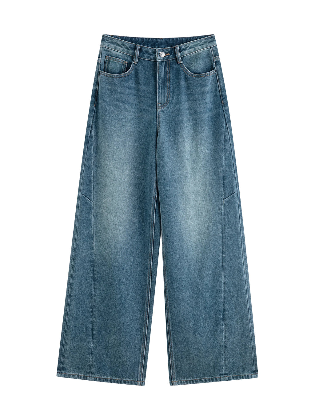 ZIQIAO Retro Emerald Green Wide Leg Jeans Women 2025 New Style Floor-Mopping Pants Straight Leg Drape Pants