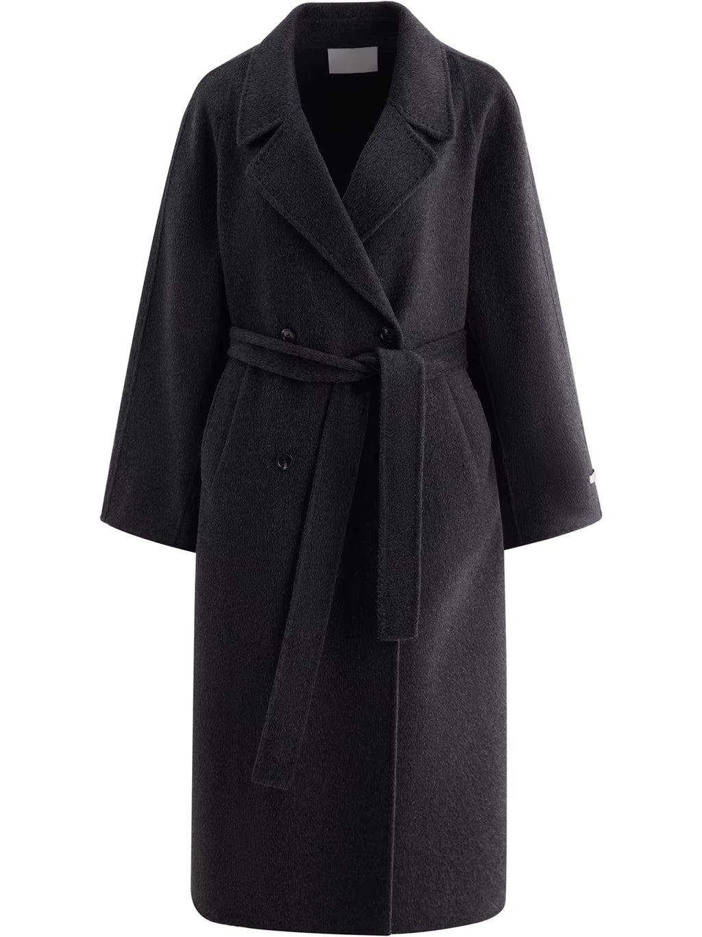 Crafty Studio Petite Women's White Camel Wool Coat with Double Faced Design 2025 Winter New Collection Wool