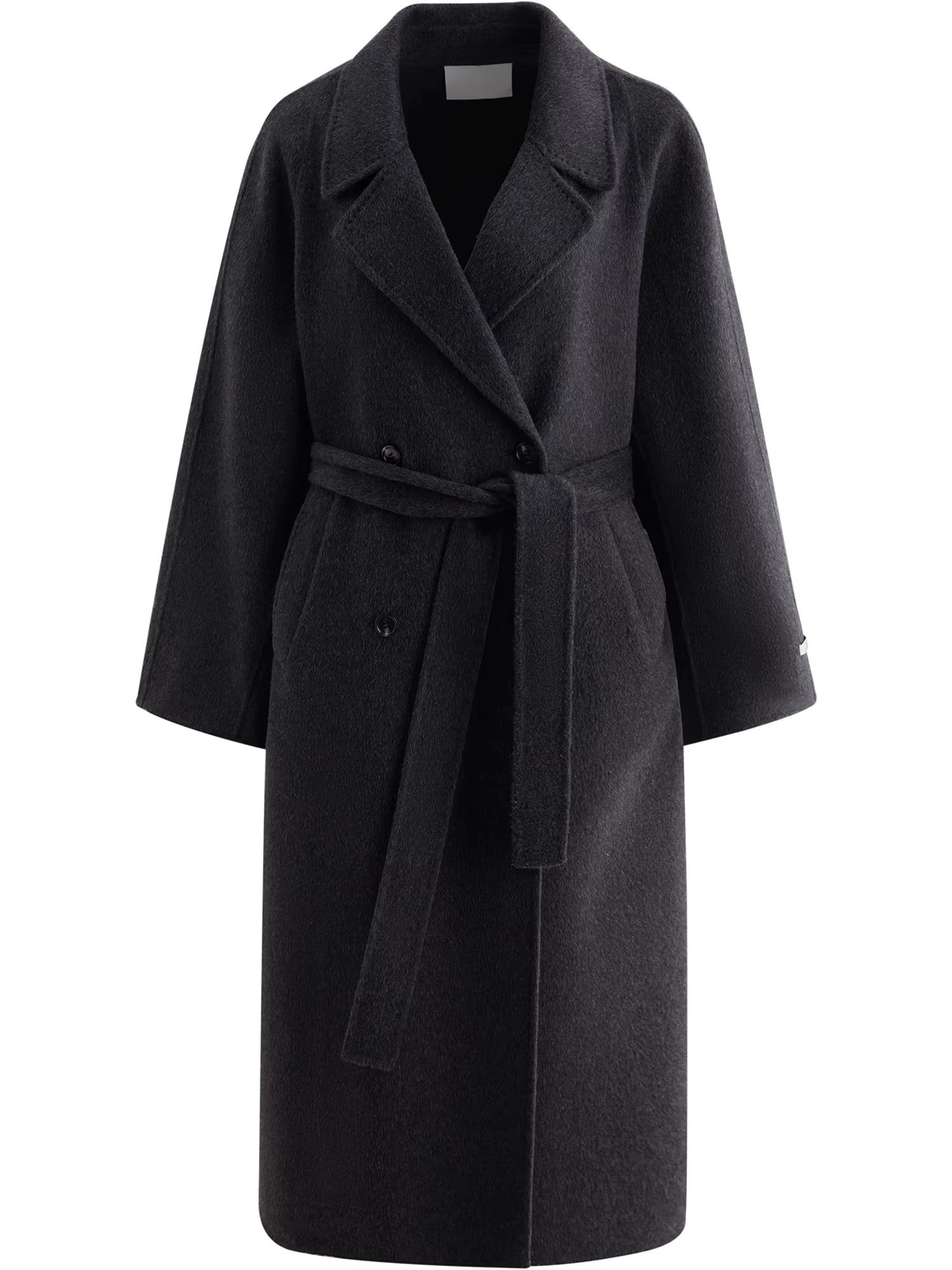 Crafty Studio Petite Women's White Camel Wool Coat with Double Faced Design 2025 Winter New Collection Wool