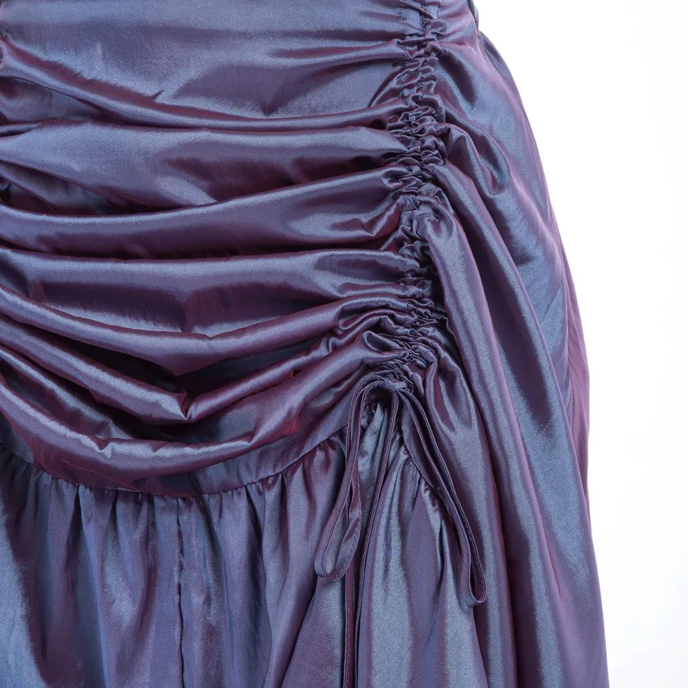 Scarlet Darkness Women's Gothic Steampunk Skirt Victorian High-Low Bustle Skirt Gothic Bustle Skirt Renaissance Costume  A20