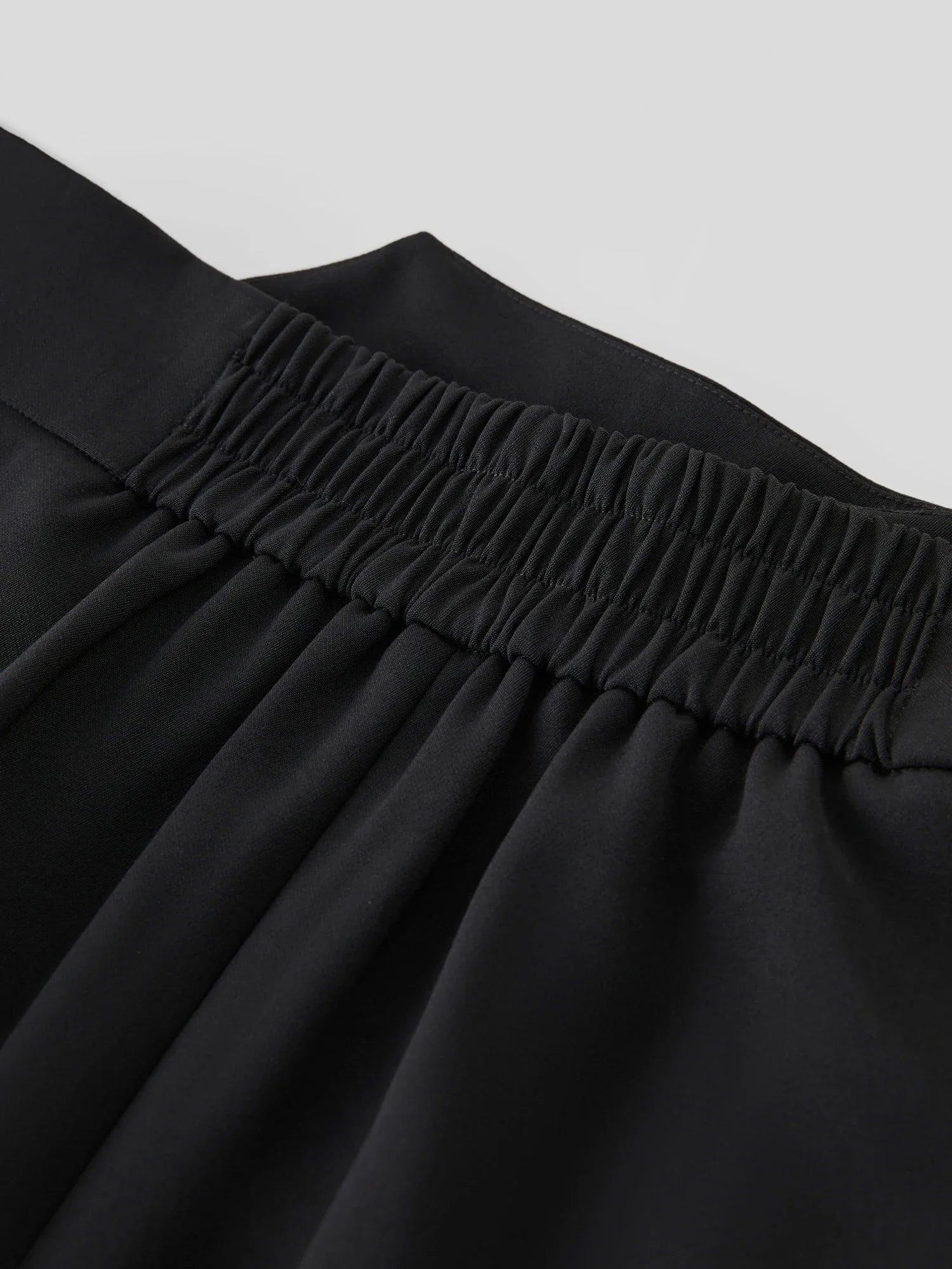 DUSHU【2 Length】Women Winter Long Skirts Irregular Waist Design Female Black Commuter Twill Skirt Mini Skirt 24DS84396+24DS84397