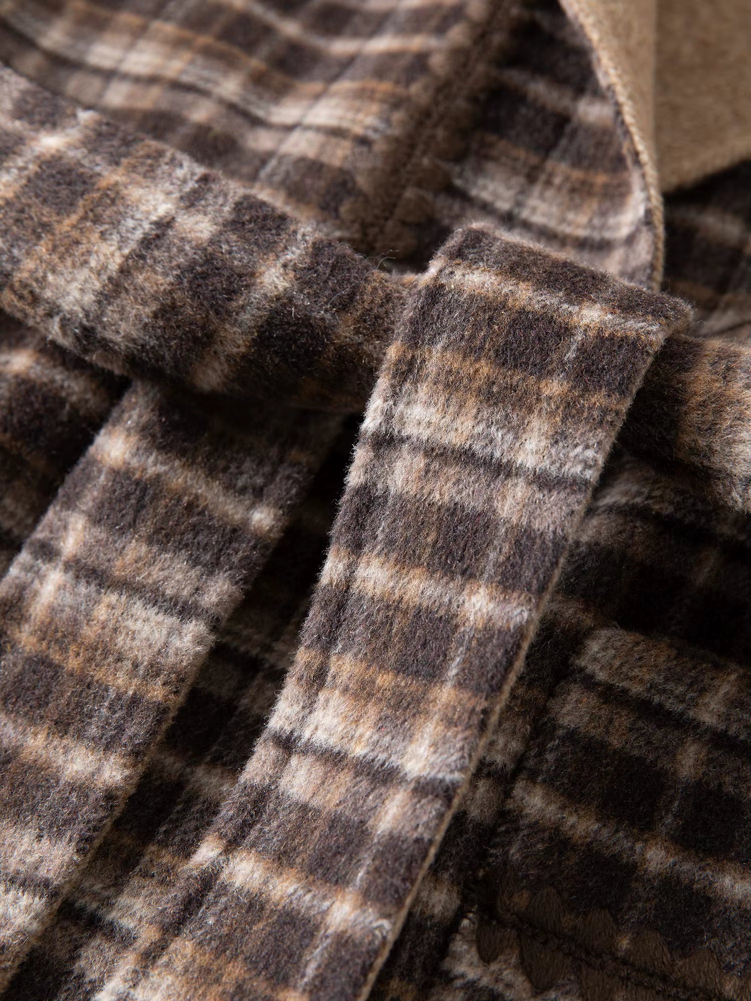 2025 Winter Women's Reversible Tartan Pattern Wool Blend Coat with Embroidery - Bohemian Style Two-Way Wear Long Overcoat