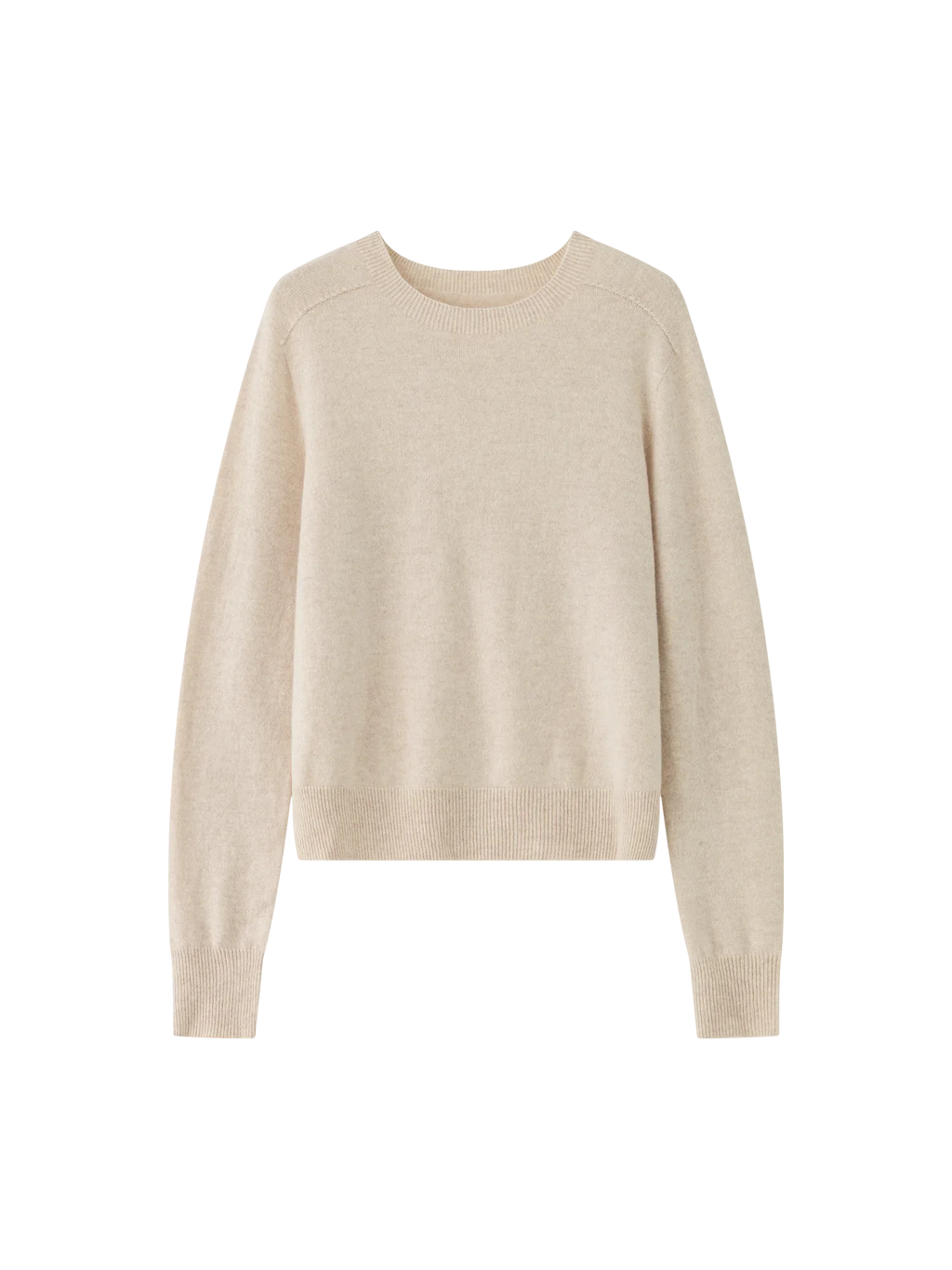 FSLE 100% Wool Seamless One-piece Knit Shirt Sweater For Women 2024 Winter New Design Wool Crew Neck Versatile Sweater 24FS14091