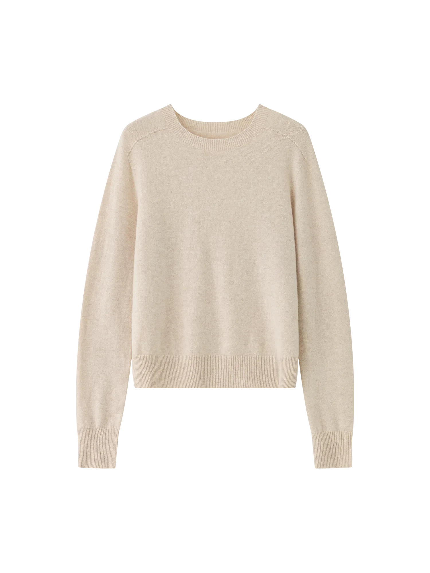 FSLE 100% Wool Seamless One-piece Knit Shirt Sweater For Women 2024 Winter New Design Wool Crew Neck Versatile Sweater 24FS14091