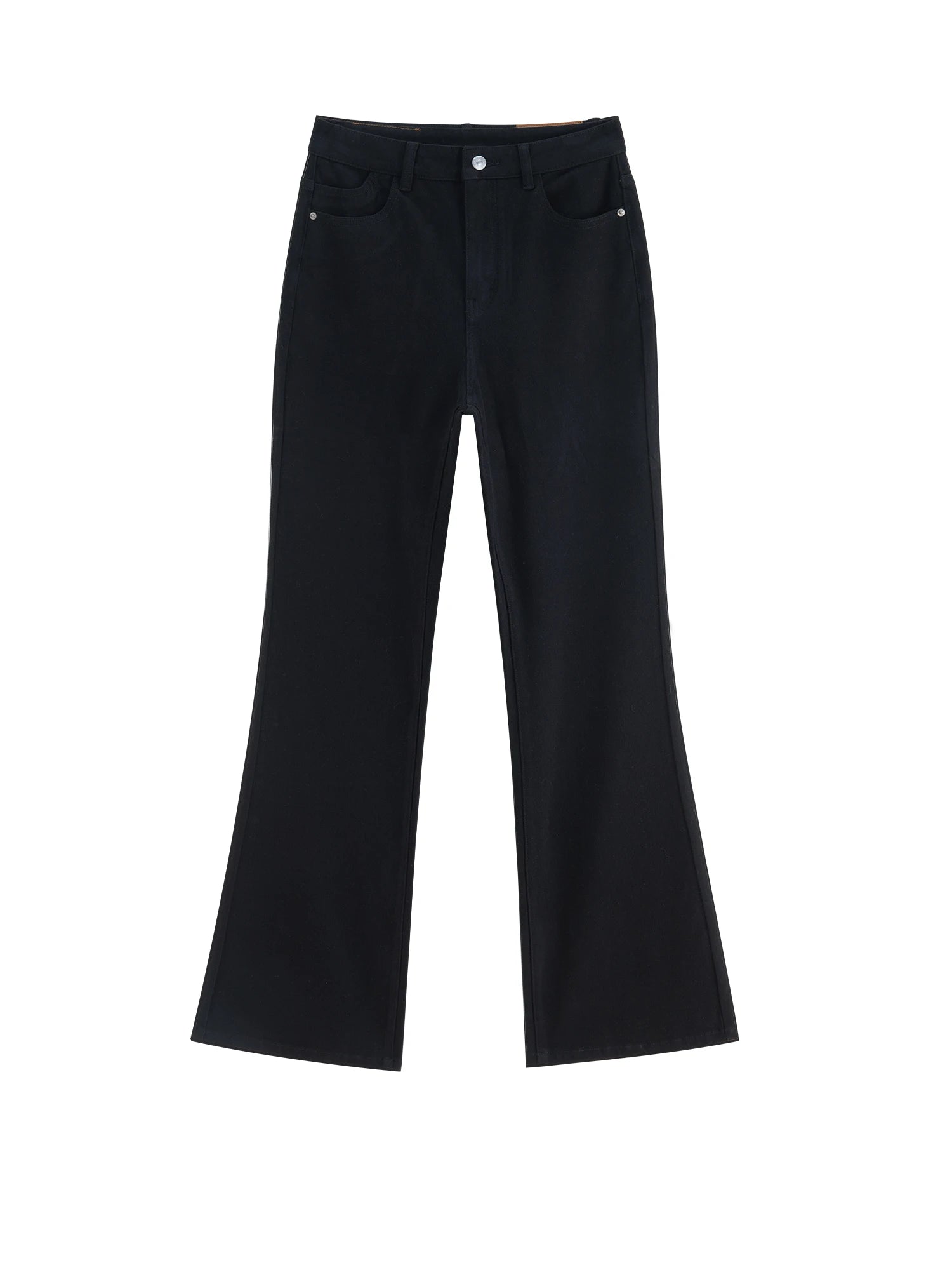 ZIQIAO Retro Denim Flared Pants for Women 2025 New Style High Waist Long Pants