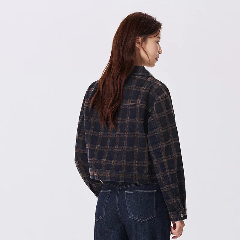 Semir Denim Jacket Women Short Autumn 2024 New Petite Retro Jacket
