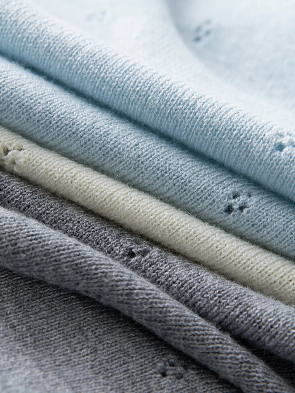 DUSHU Autumn 2025 Women's Round Neck Knit Top - Eyelet Trim Lace Edge Ribbed Texture Office Casual Blouse with Loose Fit