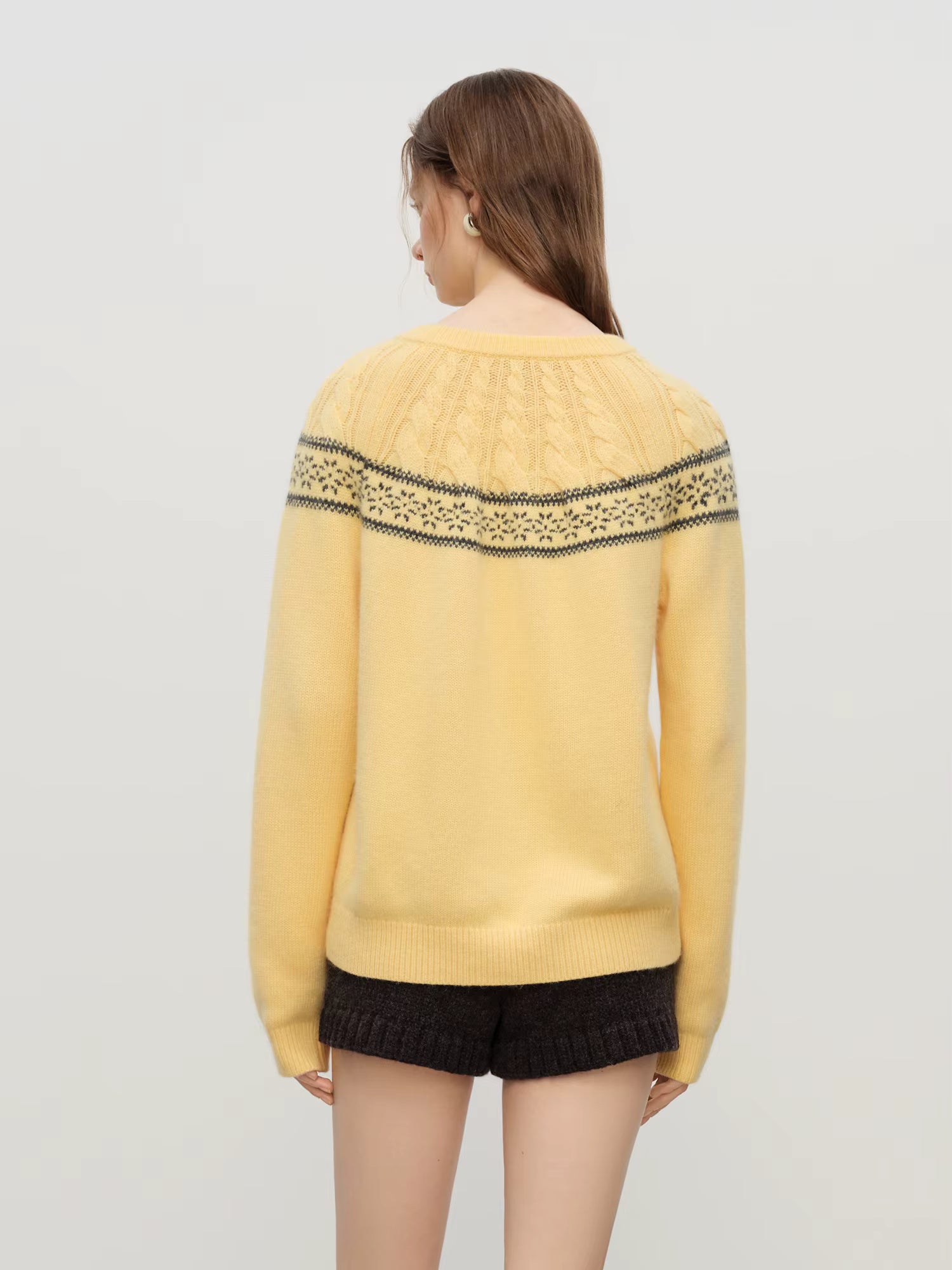 Christmas Retro Fair Isle Color Block Knit Sweater Women 2025 New Winter Round Neck Pullover Cozy Y2K Holiday Fashion Gift