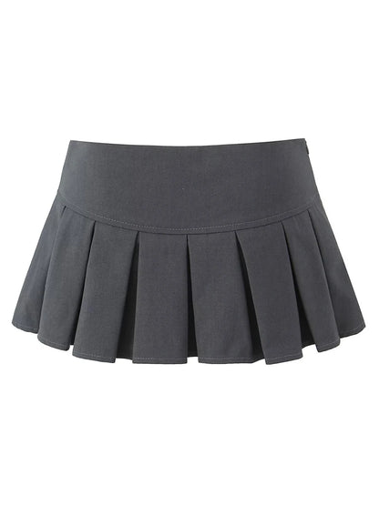 Chu Sau beauty 2024 Women Spring Fashion Hot Sweet Super Short Skirt Sexy Low Waist Bow Tied Mini Skirts Chic Slim Pleated Skort