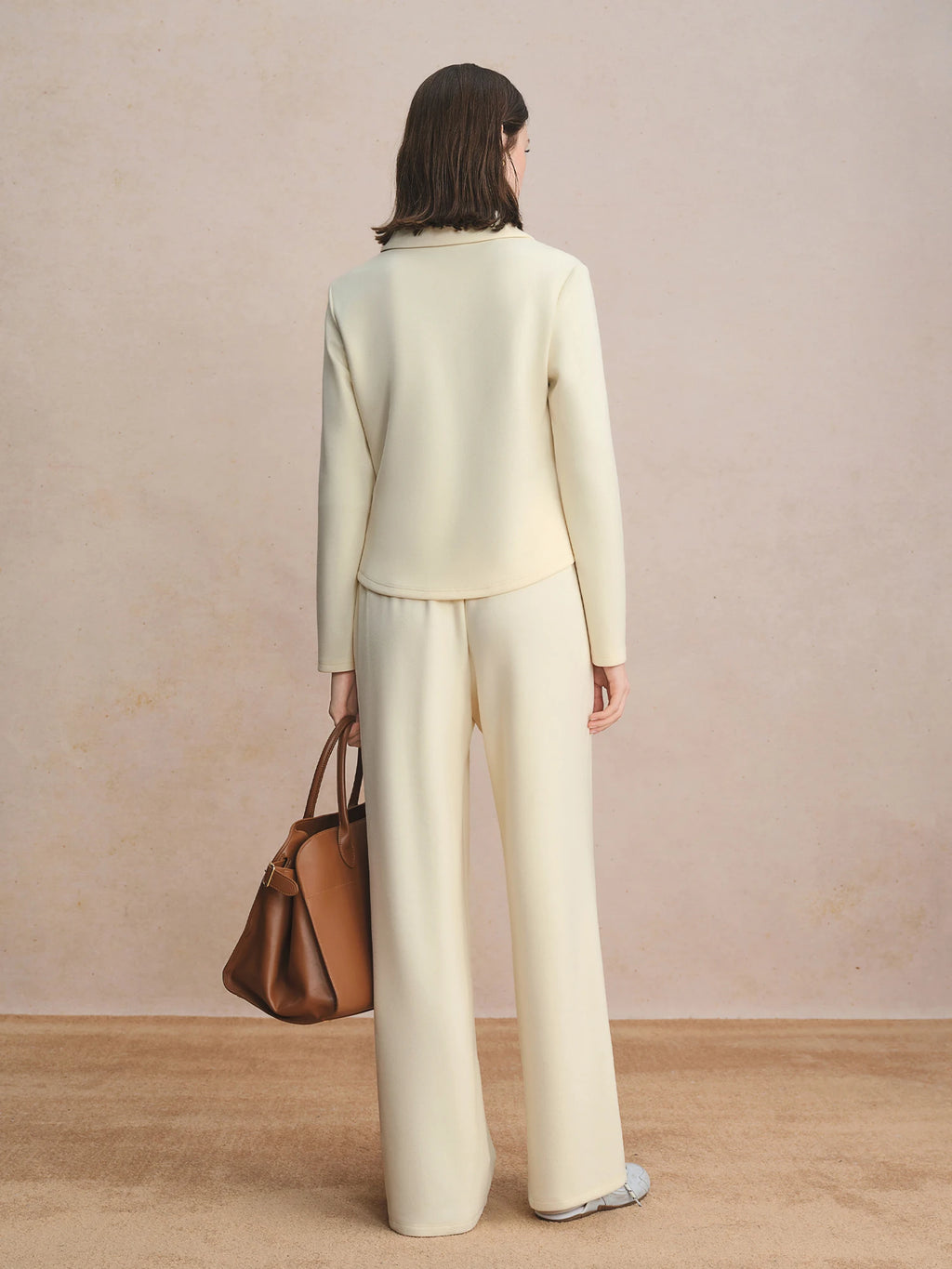 DUSHU Split Waist Zipper Lapel Top 2025 Autumn Temperament Sweatshirt Simple Women's Clothing Ins Clean Fit Commuting Outwear