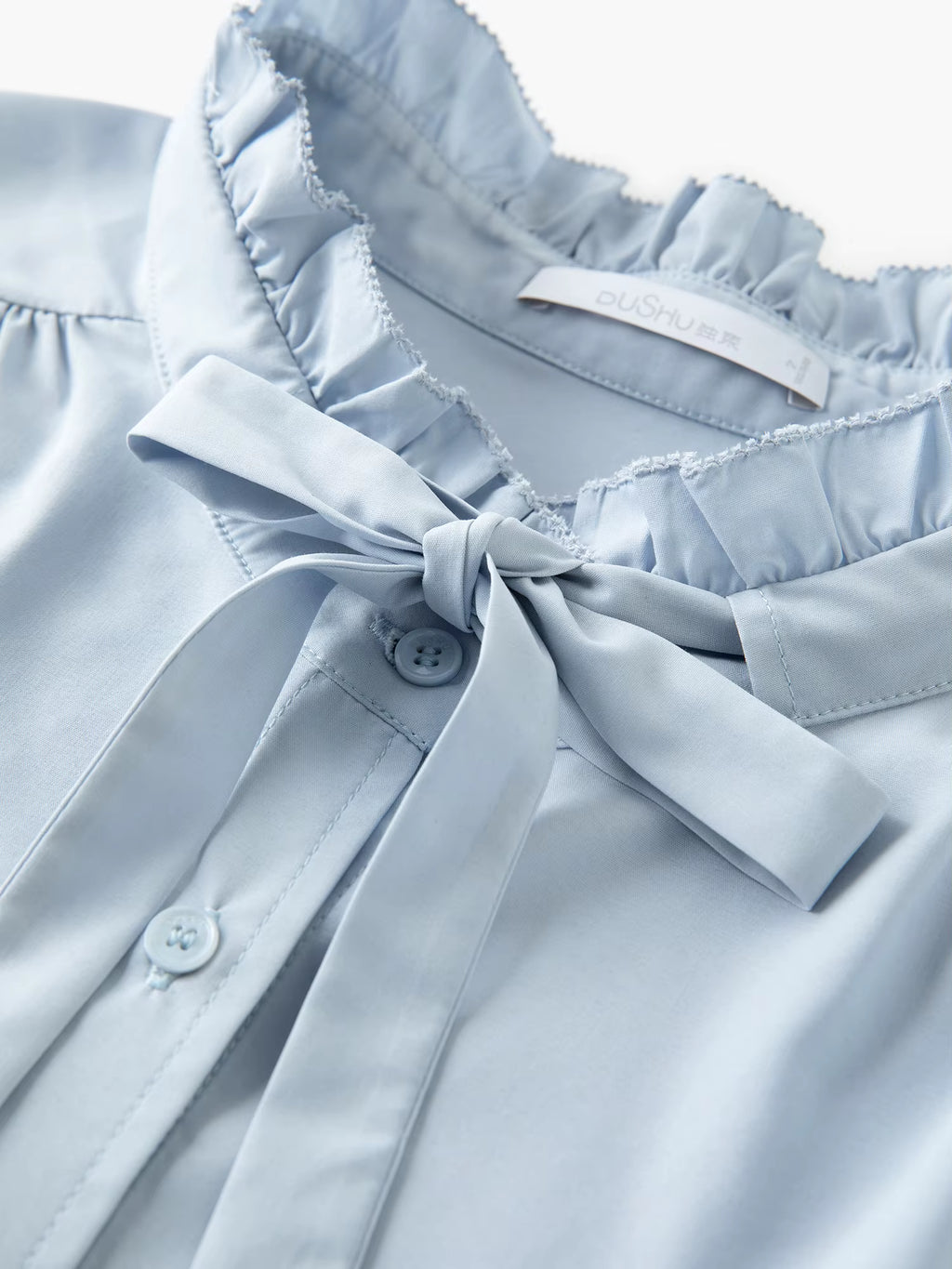 Autumn New Women's Puff Sleeve Blouse 2025 Autumn Winter New Ruffle Collar Tie-Front Shirt Elegant Casual Office Wear Tops