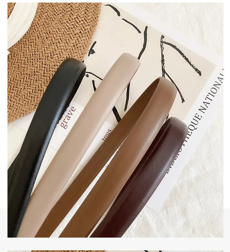 Luxury Designer Women Belt Genuine Leather Female Fashion Metal Belt Buckle Waistband 3 Colors High Quality Trend Belt Lady New