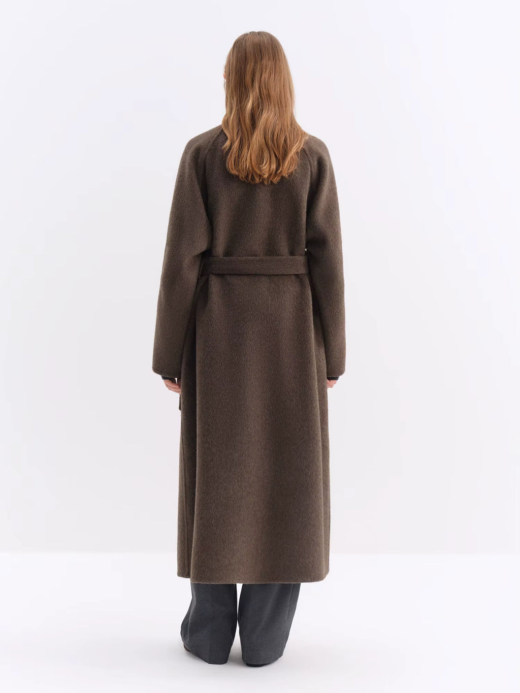Minimalist Standing Collar Straight Cut Yak Wool Double-Faced Cashmere Coat Winter 2025 New Arrival Versatile Outerwear
