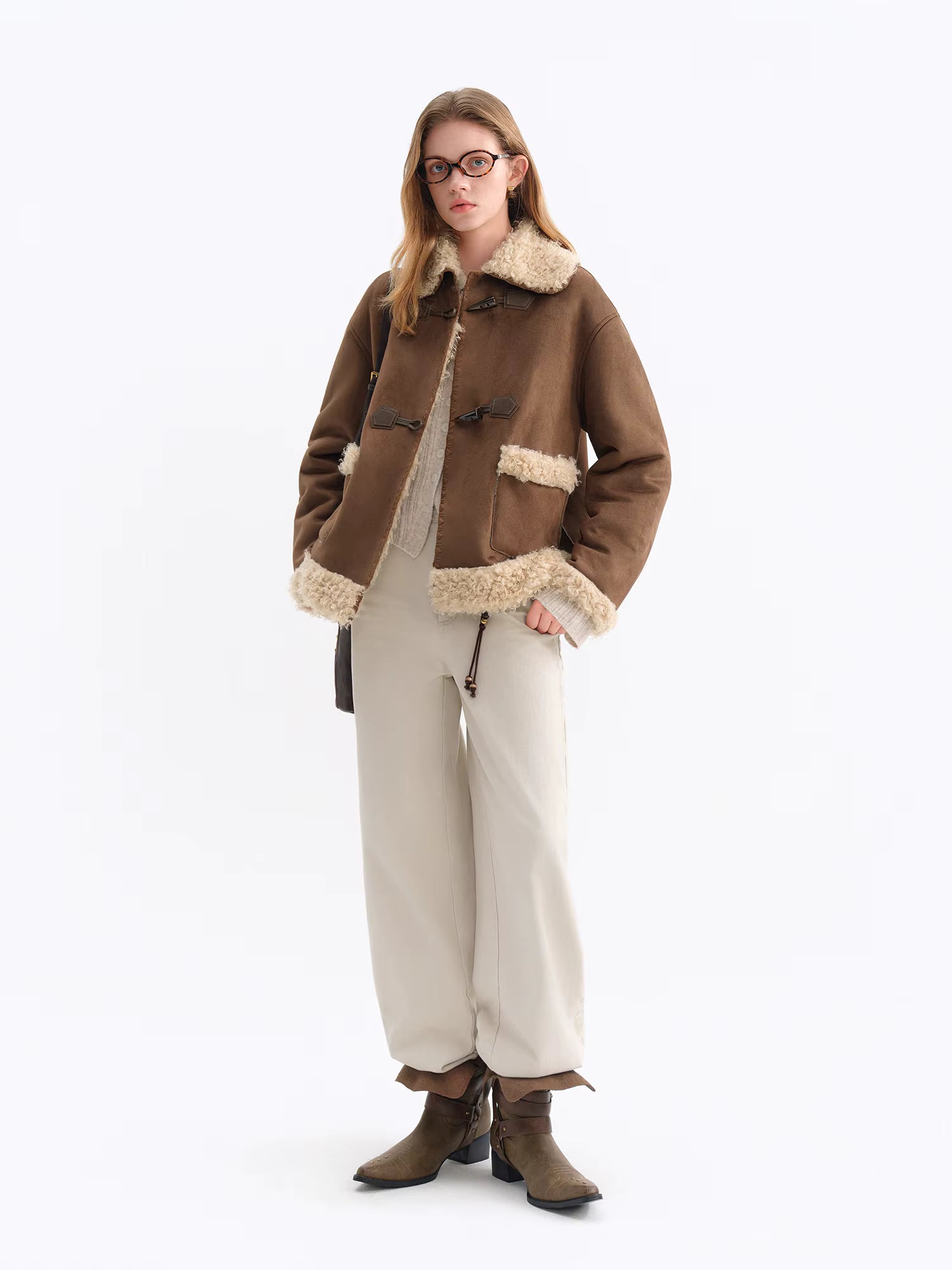 2025 Winter Women's Vintage Washed Embroidered Banana Jeans Curved High Waist Wide Leg Trousers Slim Fit Retro Pants