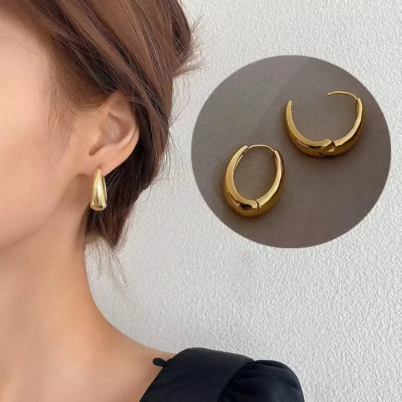 Trendy Stainless Steel Metal Earrings Geometric for Womens Fashionable Jewellery Accessories Delicate Earrings For Party