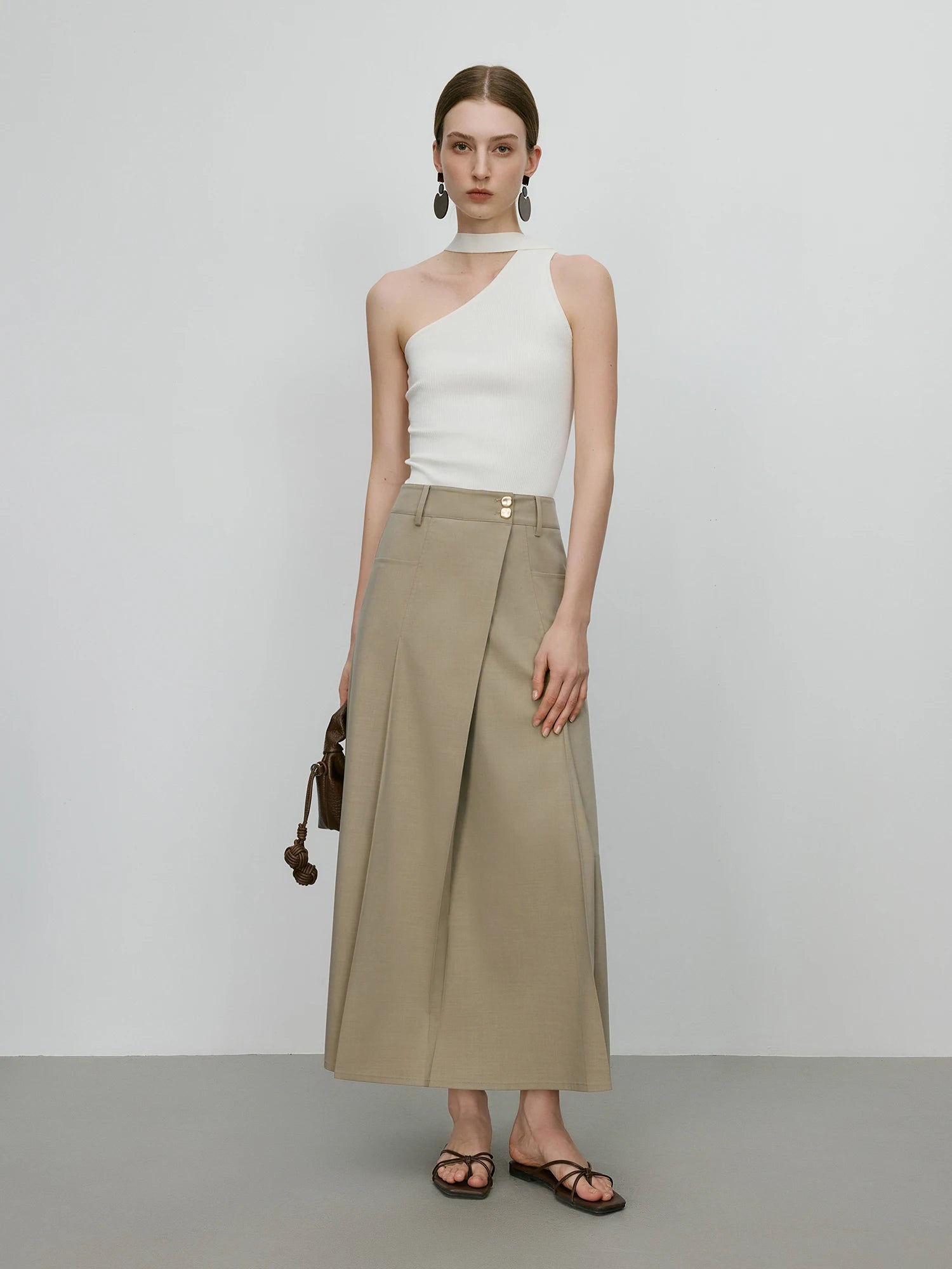 FSLE 【Premium Series】MInimalism Old Money Style Vest Top Skirt Set For Women 2025 Summer New Arrival Office Lady Chic Suit