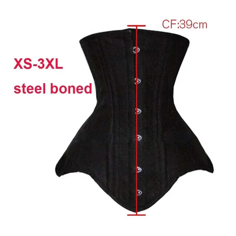 Corsets Bustiers Top Gothic Slimming Corset Long Torso Steel Bones Underbust Curve Shaper Body Shapewear Plus Size