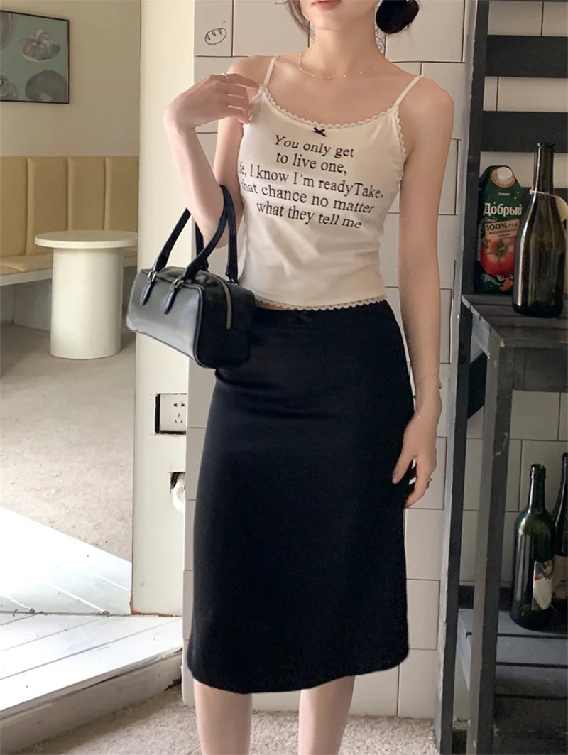 Women's Elegant Satin Mini Skirt with Bow Detail