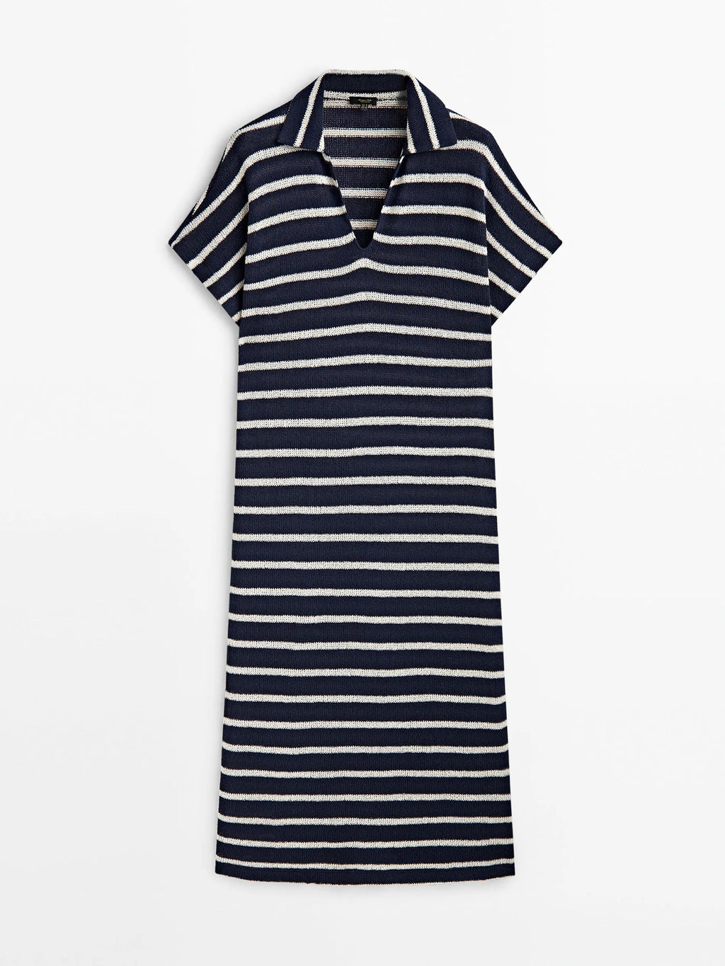 Ethereal MD 2024  autumn new style of Cotton blend casual striped POLO neck long dress