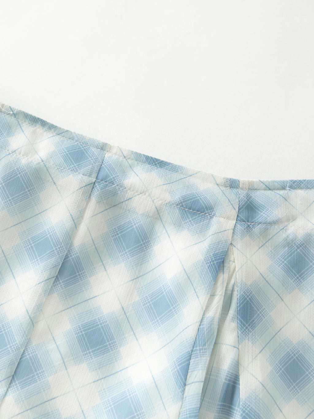 FSLE Women's Summer 2025 New Arrival Irregular A-line Hem Plaid Skirt Flowing Relaxed Fit Skirts