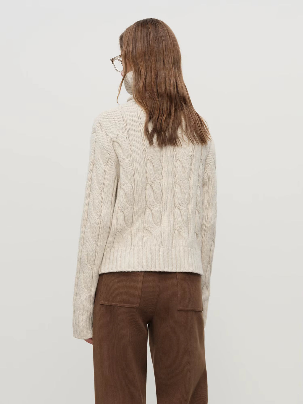 Reversible Turned-Up Collar Floral Knit Sweater for Women Winter 2025 New Arrival Slightly Oversized Fit Sweaters Pullovers