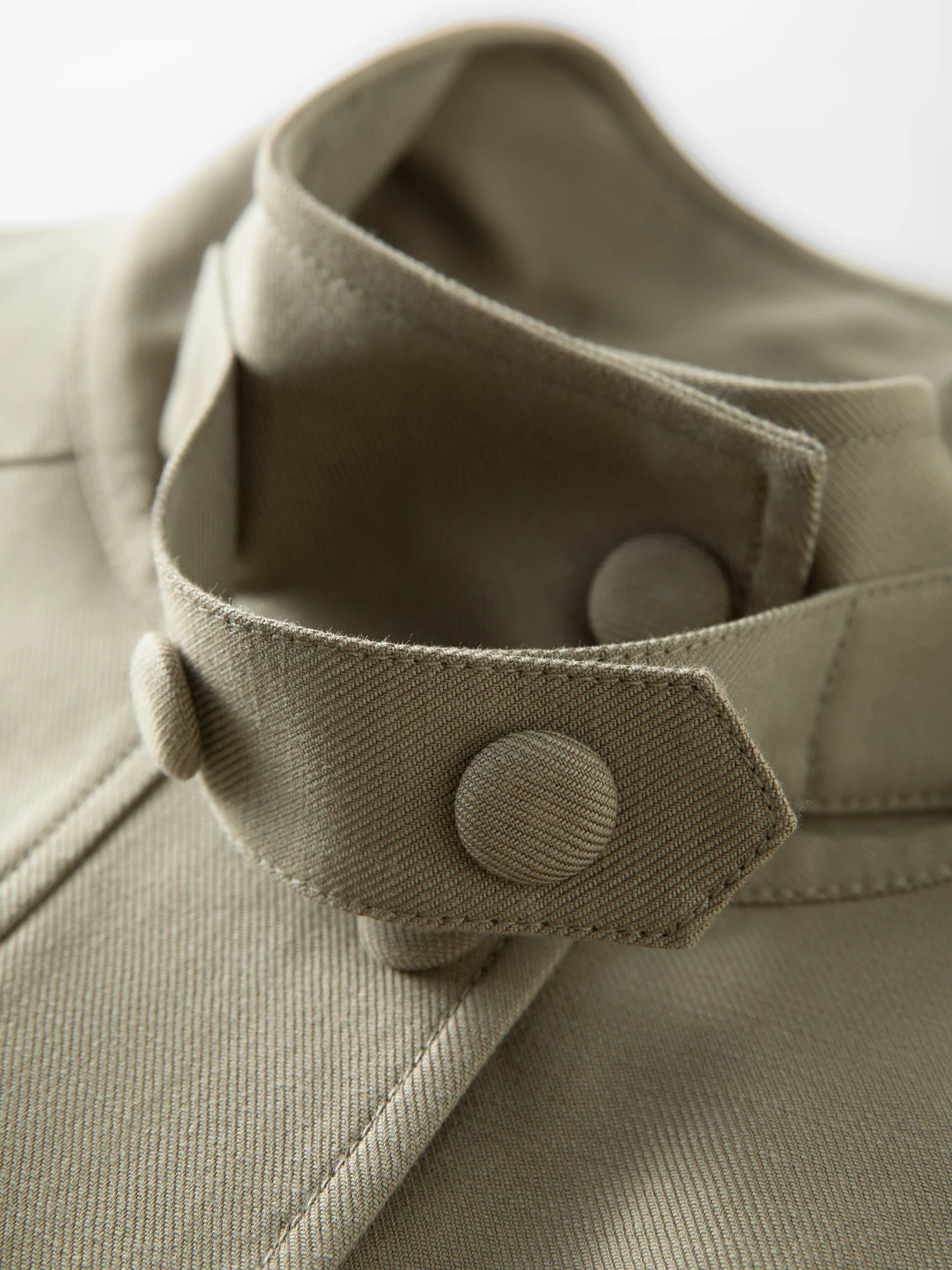 FSLE【Premium Series】New Women Olive Green Embroidered Stand Collar Jacket Loose Fit Workwear Style Boho Outerwear Relaxed Street