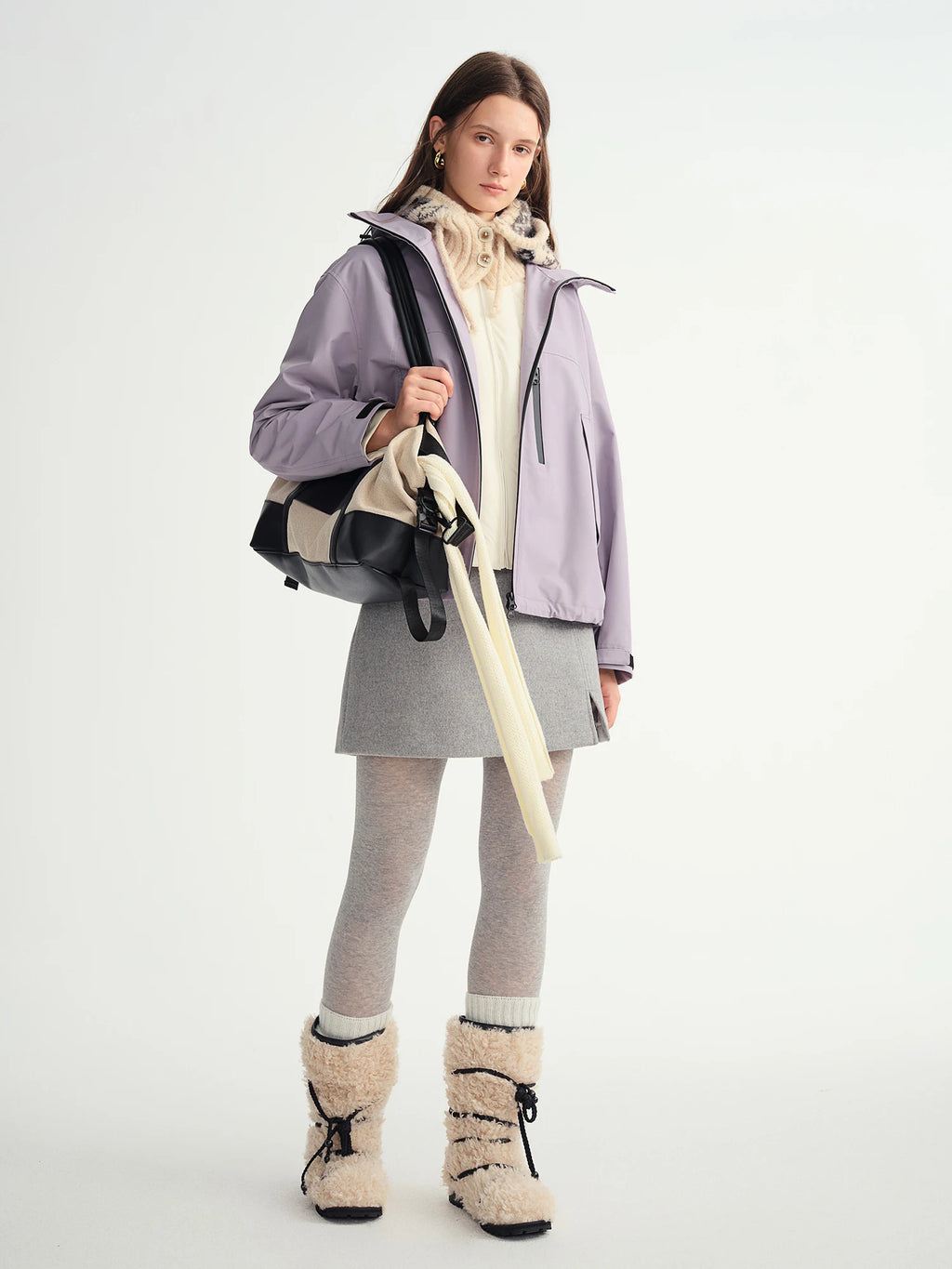 Plus Size Women Outdoor Roaming Triple Protection Windproof Short Jacket Stand-Up Collar Hood Autumn 2025 New Arrival