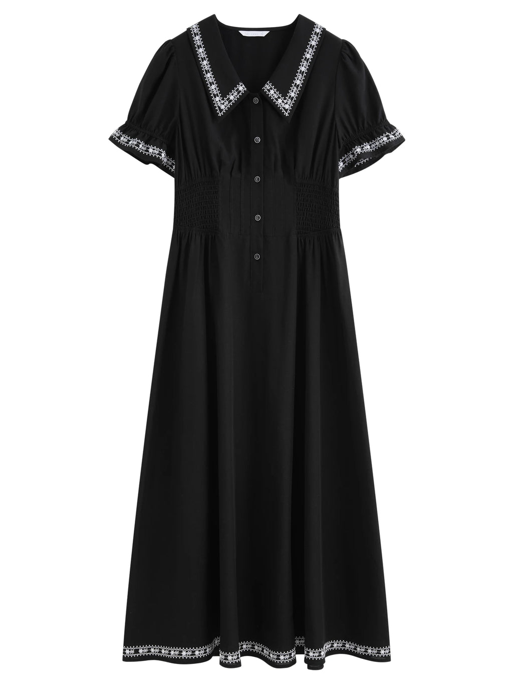 FSLE Tencel Linen Elegant Commuting French Audrey Hepburn Style Women's 2025 Summer Short Sleeve Little Black Dress