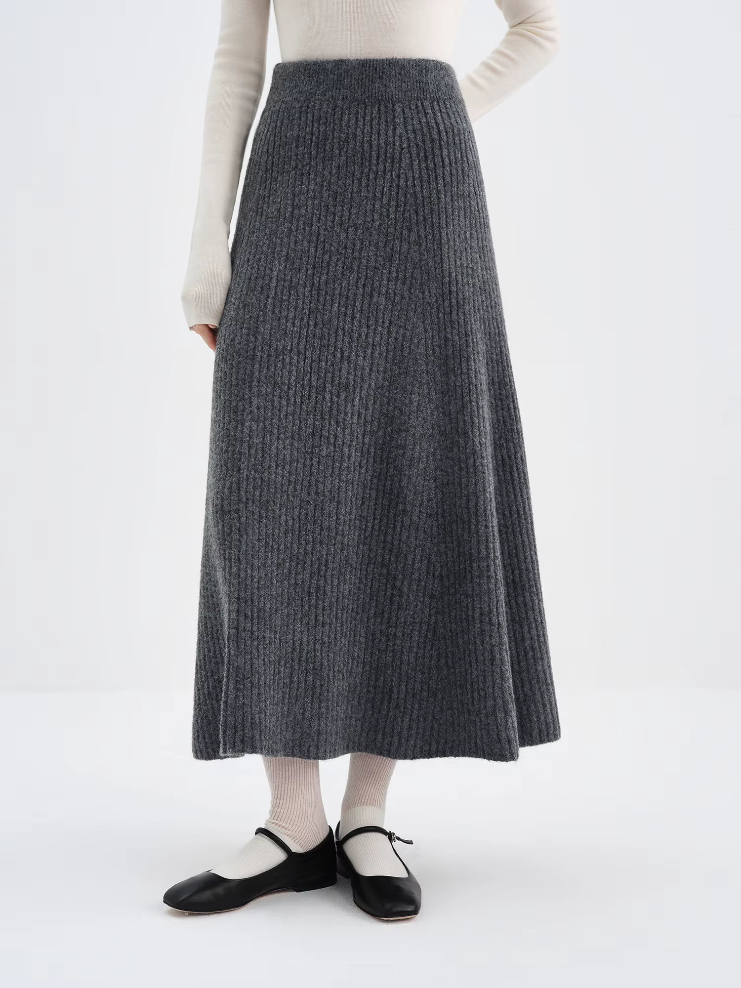 Fall 2025 Winter New Arrival Elegant Knitwear Twisted Knit Sweater and Skirt Two-Piece Outfit Sweater and Long Skirts Sets