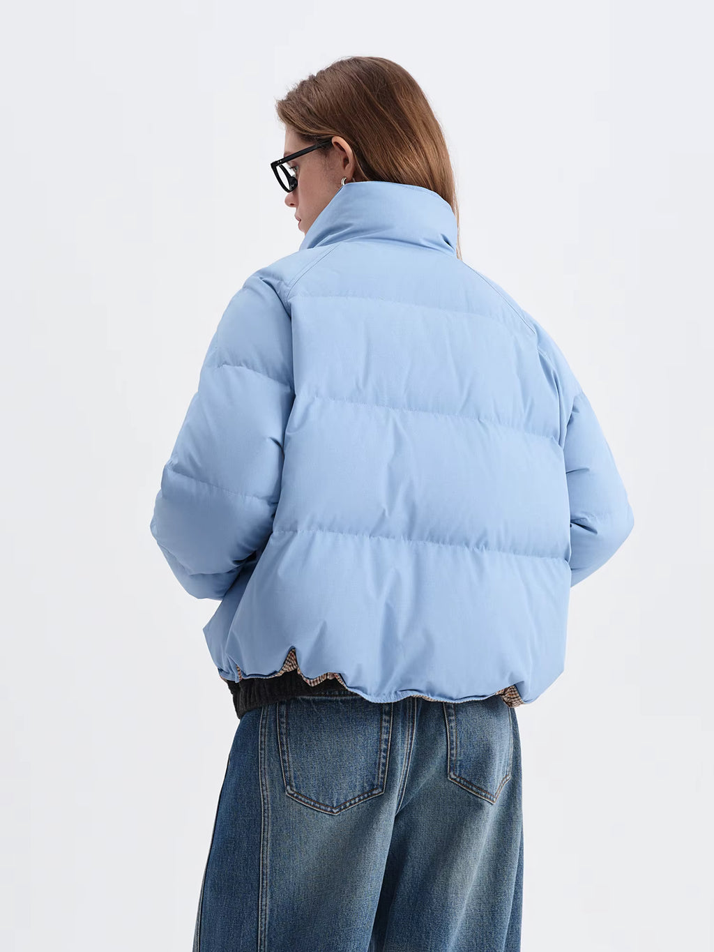 Double-sided Reversible Standing Collar Down Coat Women Crafted with Premium 90% White Duck Down Winter 2025 New Arrival