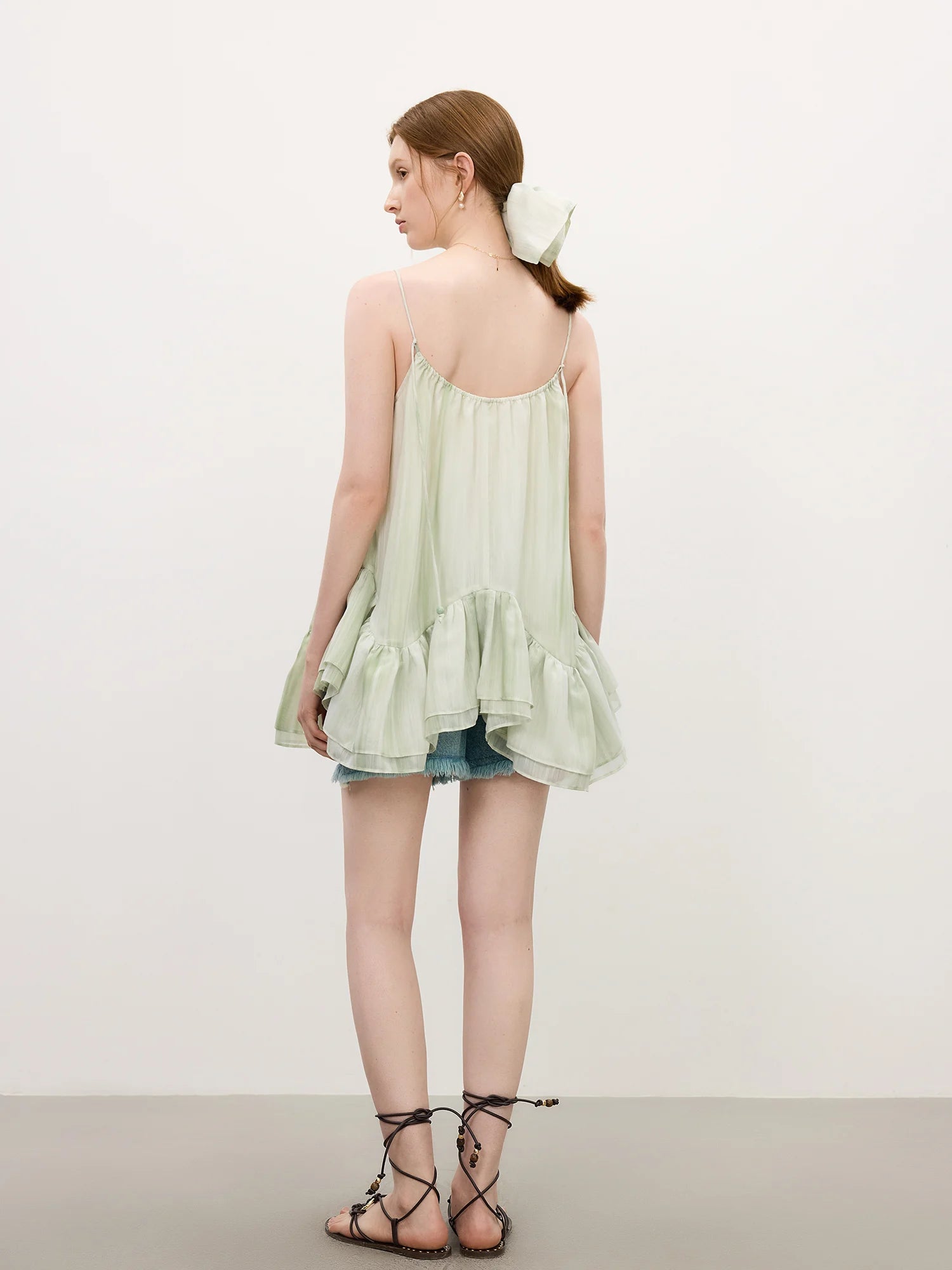 FSLE 2025 Summer Textured Shell - Adjustable Fit Resort Style Strappy Top Office to Beach Wear