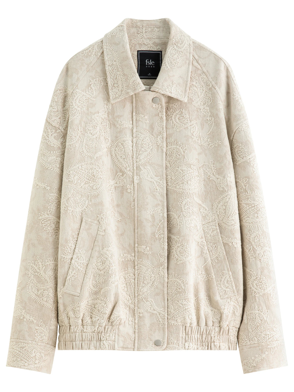 FSLE【Premium Series】 Retro Cashew Flower Casual Jacket Linen Coat Women 2025 Autumn