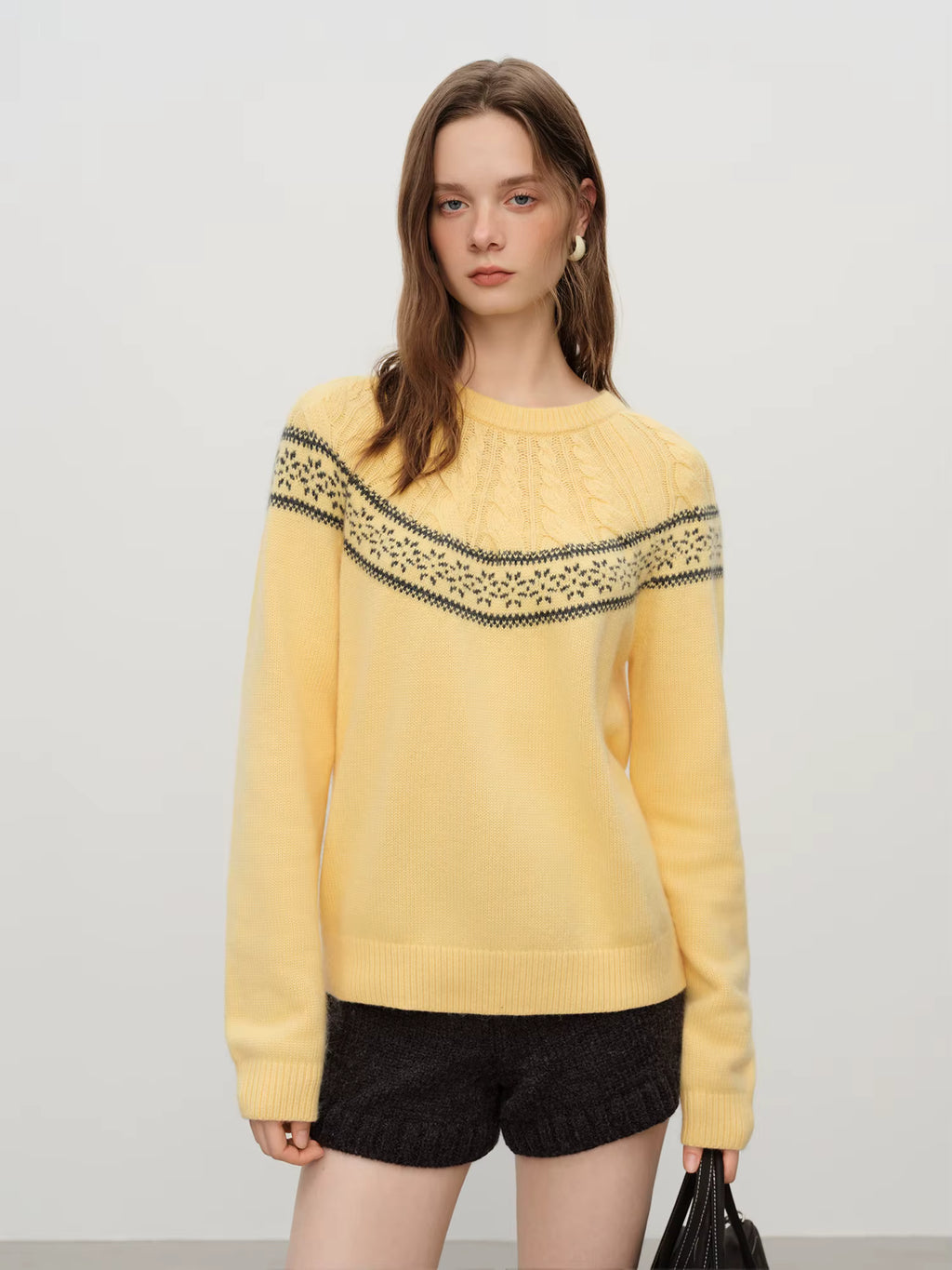 Christmas Retro Fair Isle Color Block Knit Sweater Women 2025 New Winter Round Neck Pullover Cozy Y2K Holiday Fashion Gift