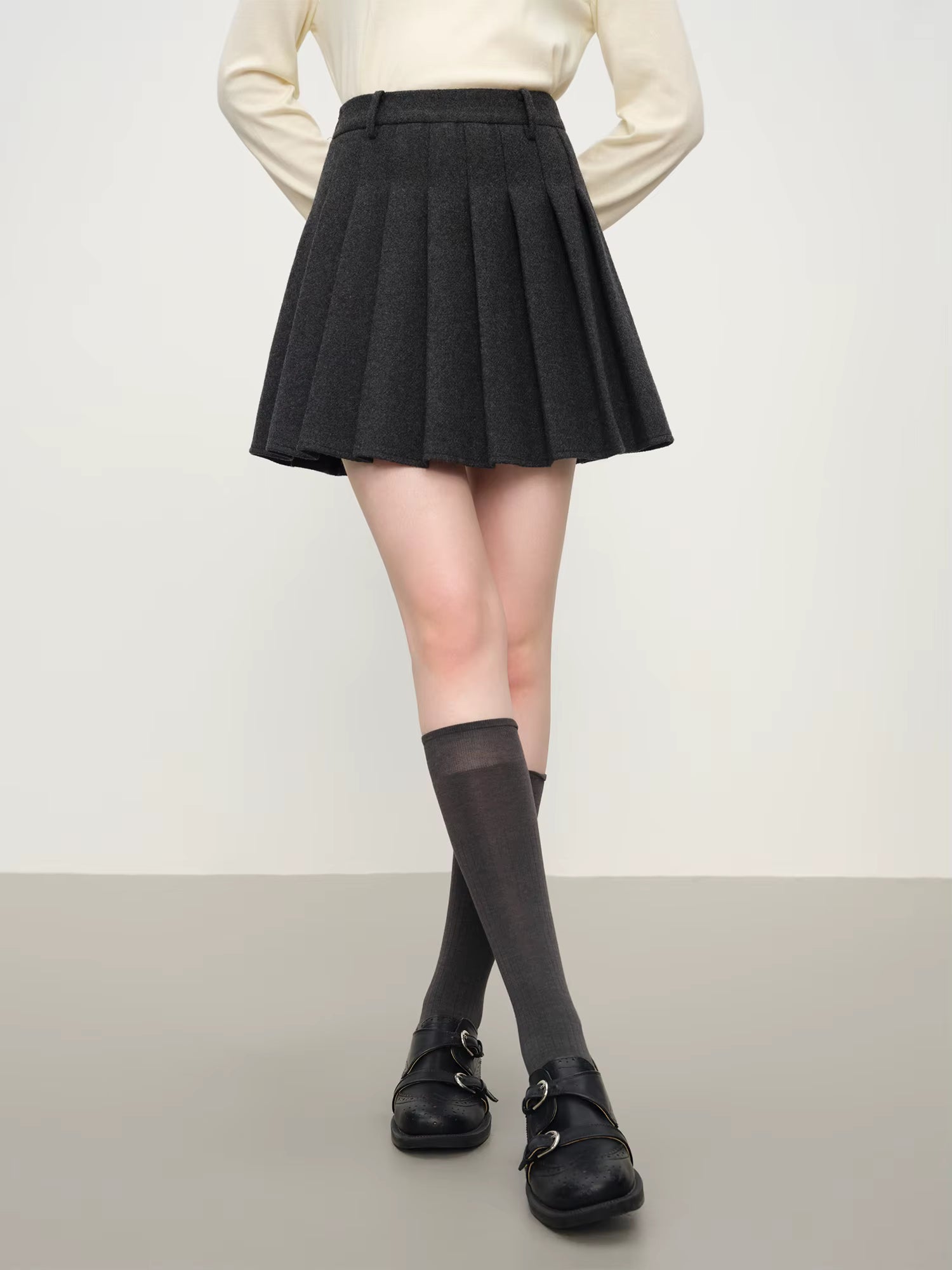 Stylish Detachable Sheepskin Collar Short Coat & Skirt Set for Women Winter 2025 New Arrival Jacket Coat and Skirts