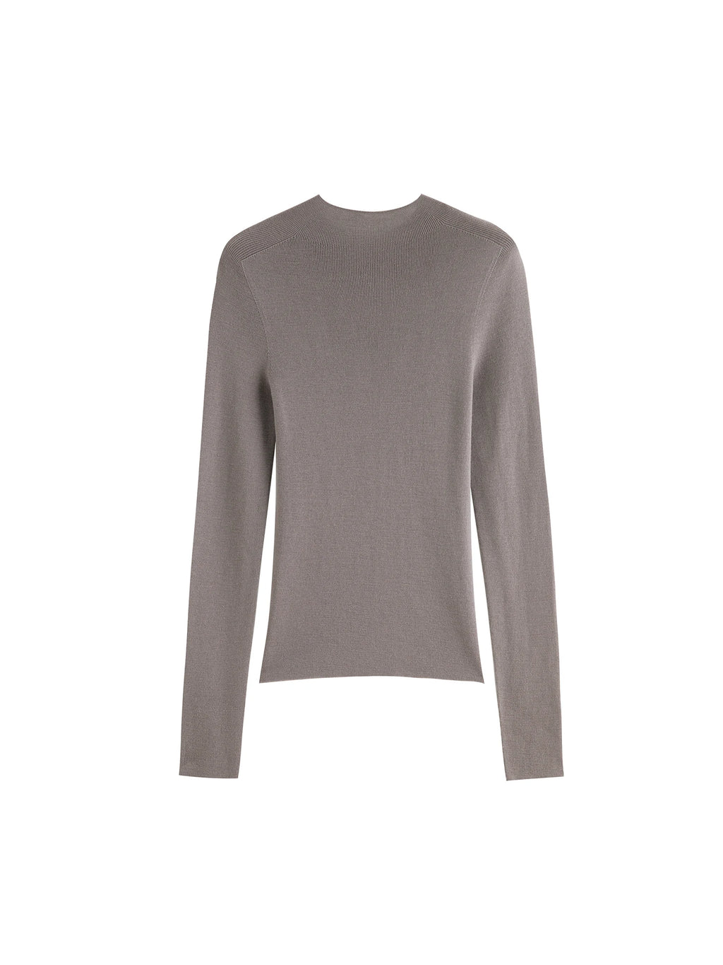 ZIQIAO Wool Sweater for Women Autumn and Winter New 18 Needle Nude Seamless Knitted Bottoming T-shirt