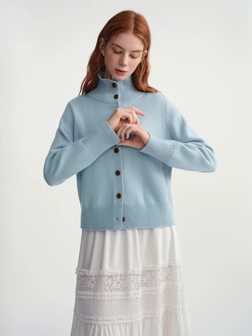 Simple Wool Knitted Cardigan Women 2025 Winter Multi Candy Color Ribbed Sweater Stand Collar Soft Warm Ins BF Tops Casual