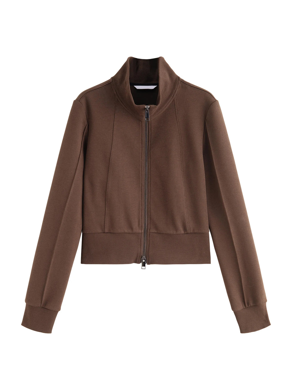 ZIQIAO Petite Stand-Up Collar Hoodie Jacket 2025 New Autumn Collection Waist Cinching Slimming Open-Front Top