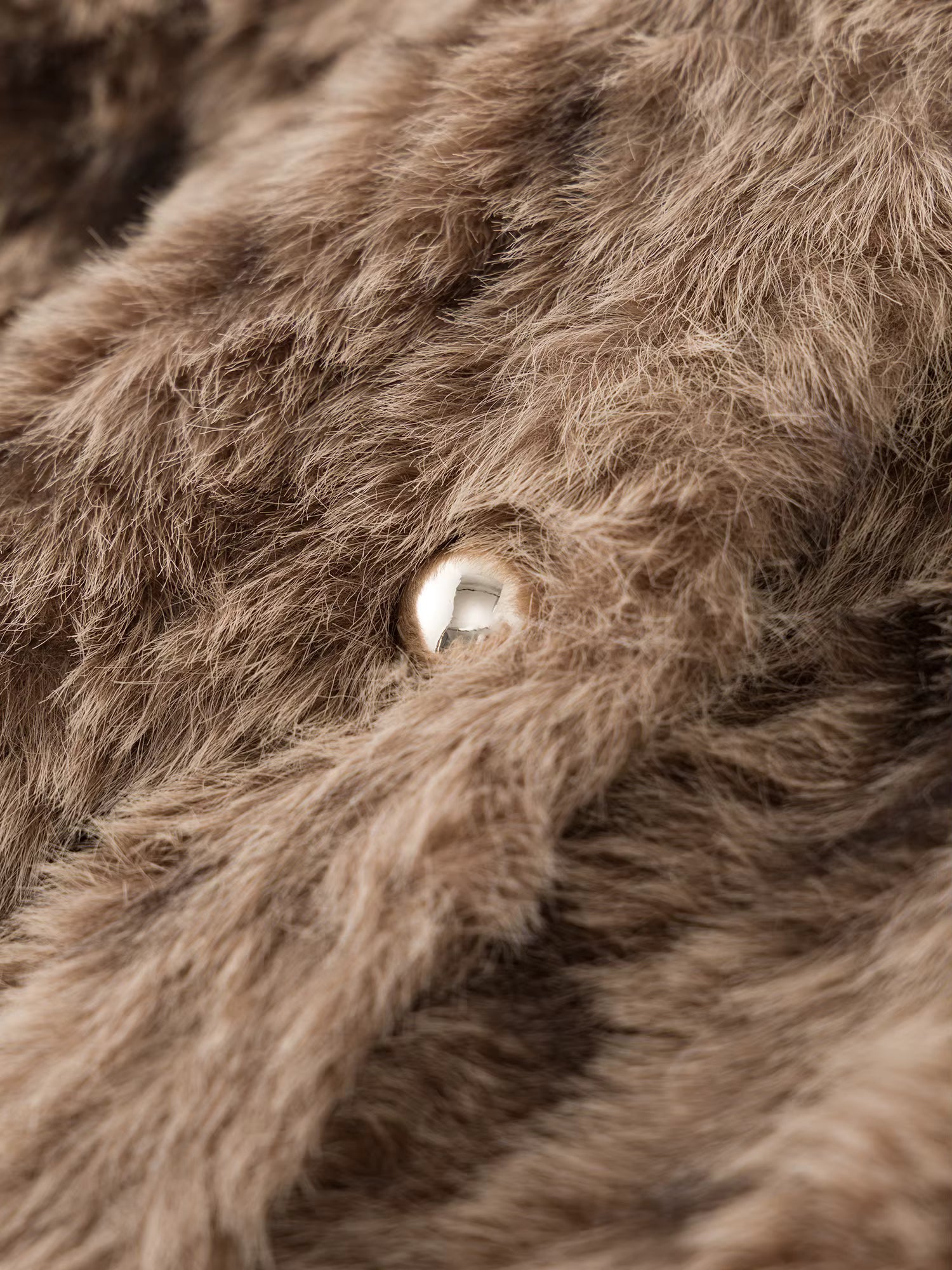 Chestnut Brown Leopard Print Women Faux Fur Stylish A-Line Trench Coat Fall Winter 2025 New Arrival Cozy Winter Essentials