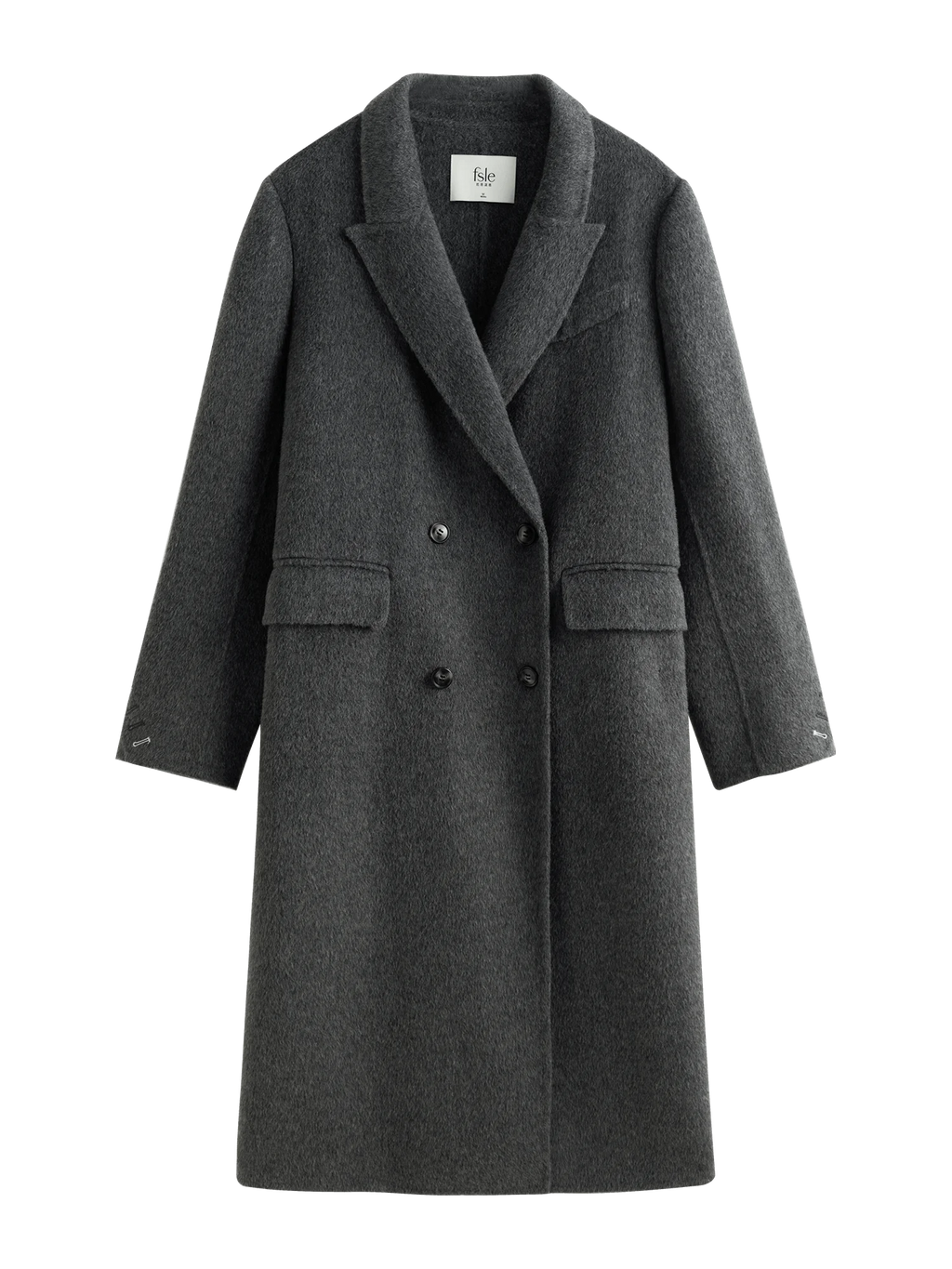 FSLE Suit-style Tailoring Double-faced Chic Woolen Coat For Women 2024 Winter New Design Casual Wool Female Coat 24FS14215