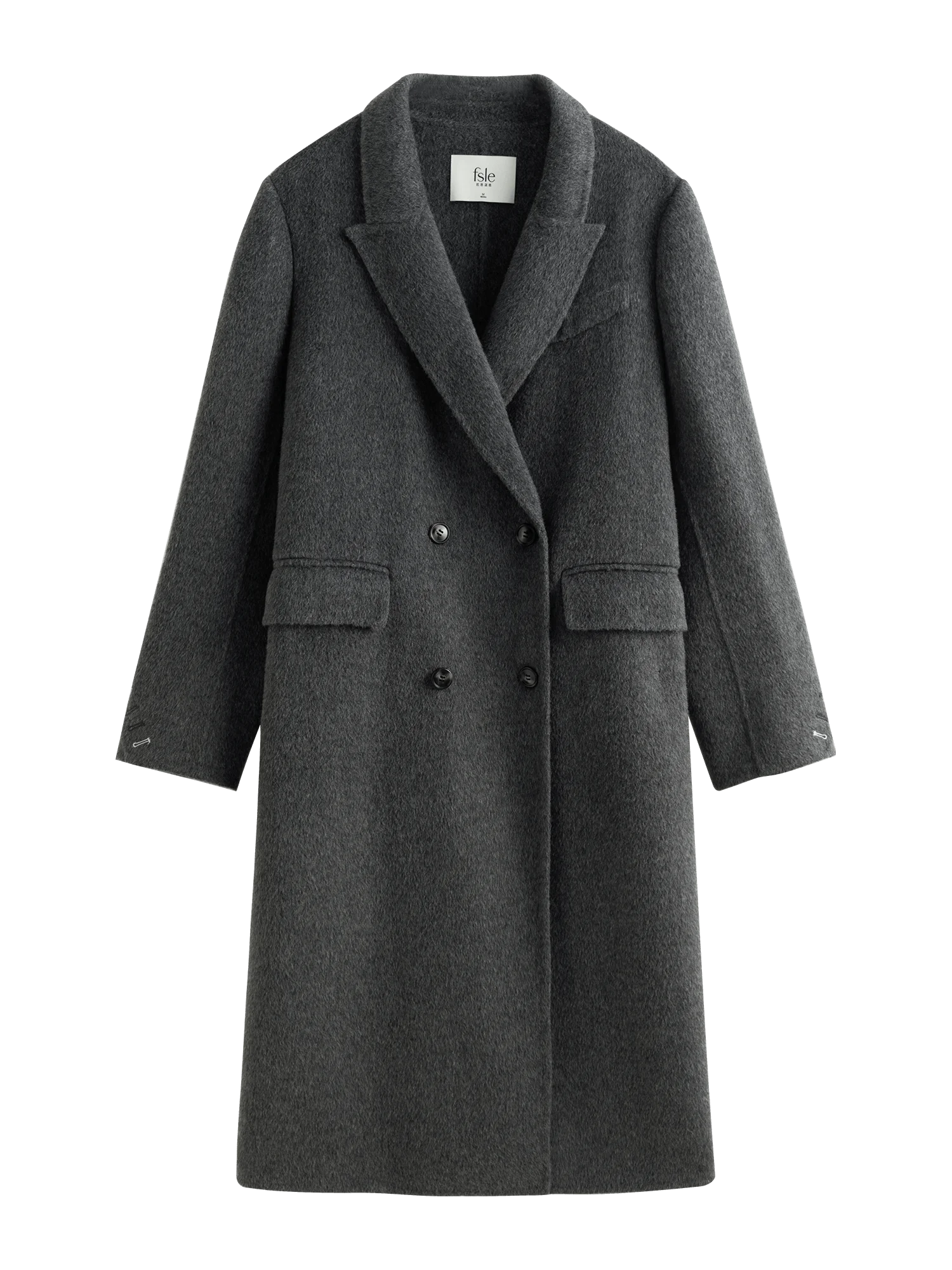 FSLE Suit-style Tailoring Double-faced Chic Woolen Coat For Women 2024 Winter New Design Casual Wool Female Coat 24FS14215