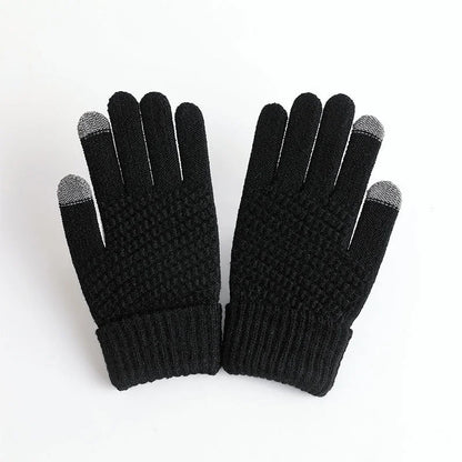 Womens Cashmere Knitted Winter Gloves Women Autumn Winter Warm Thick Touch Screen Skiing Outdoor Cycling Glove