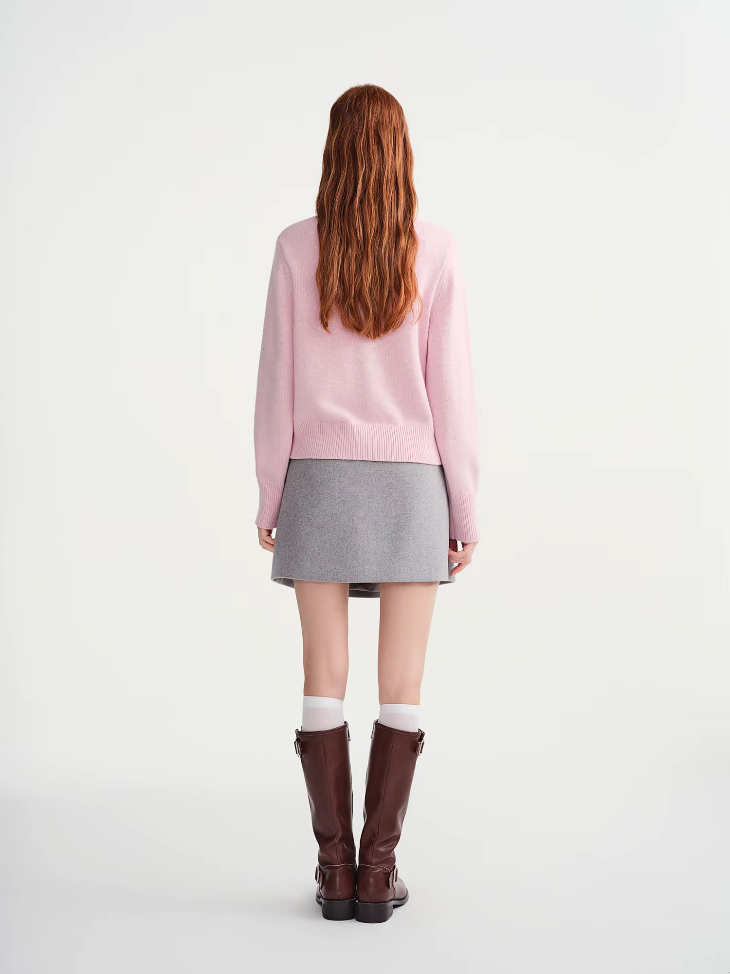 Simple Wool Knitted Cardigan Women 2025 Winter Multi Candy Color Ribbed Sweater Stand Collar Soft Warm Ins BF Tops Casual