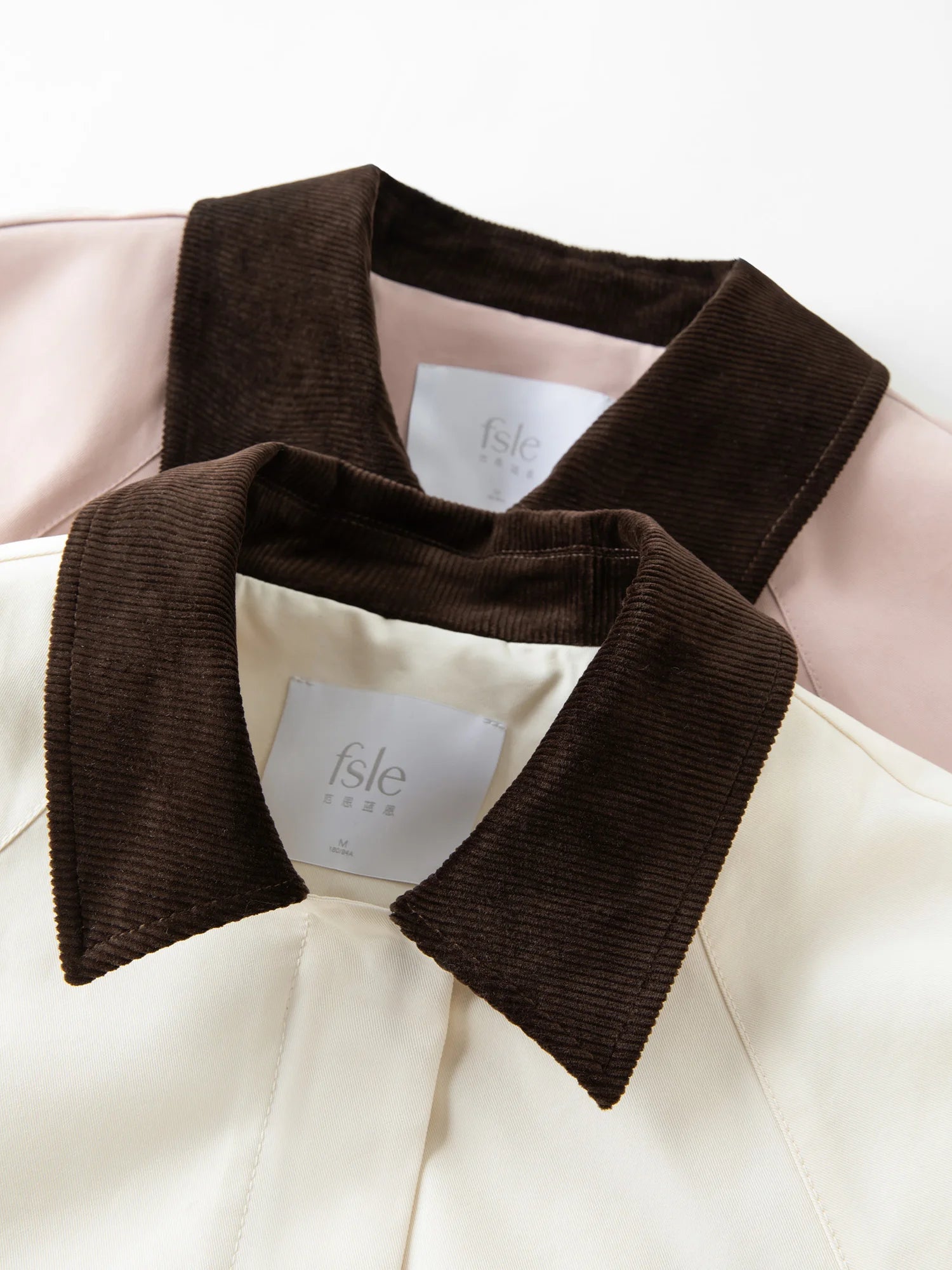 FSLE 2025 Women's Color Block Corduroy Jacket - Relaxed Fit Utility Style Autumn Casual Coat Contrast Stitching